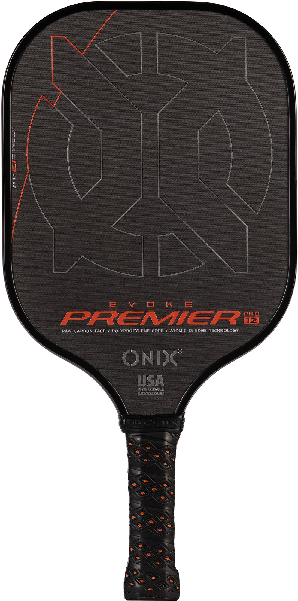 Onix Sports Evoke Premier Raw Carbon 12 mm Pickleball Paddle
