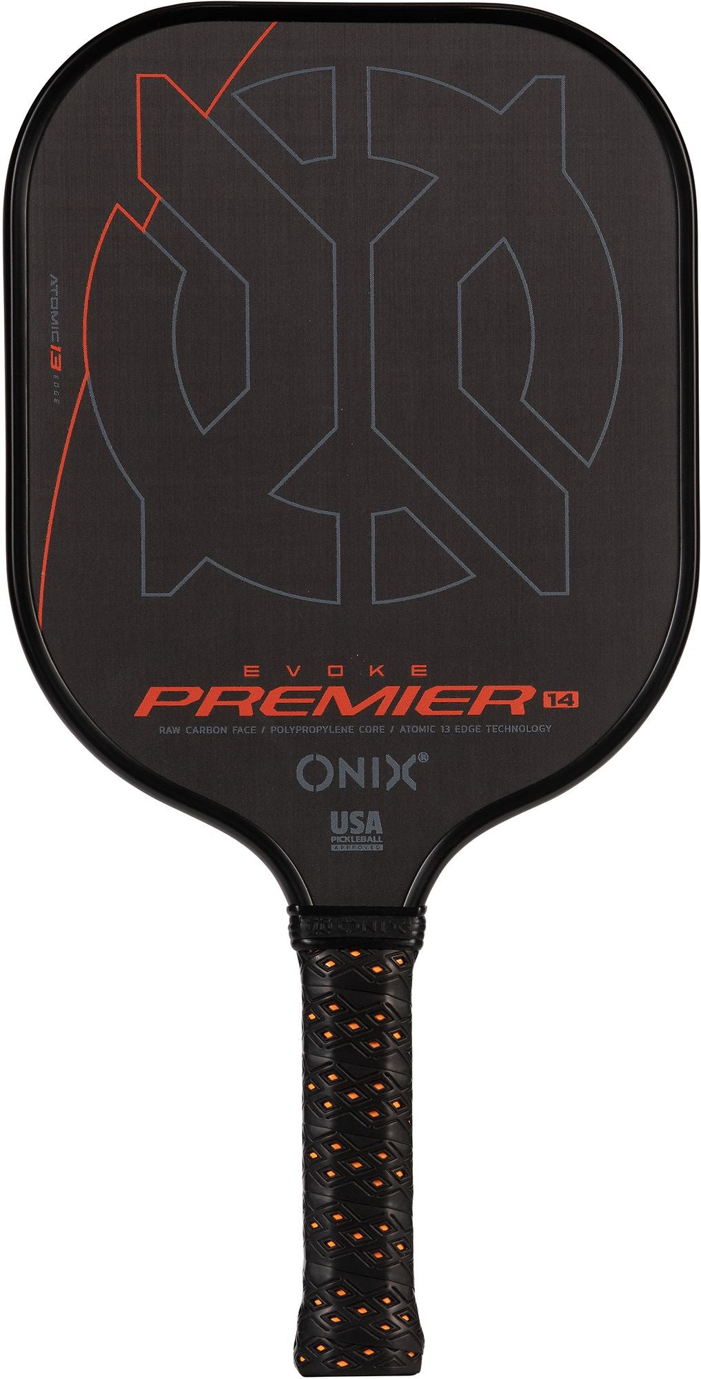 Onix Sports Evoke Premier Raw Carbon 14 mm Pickleball Paddle