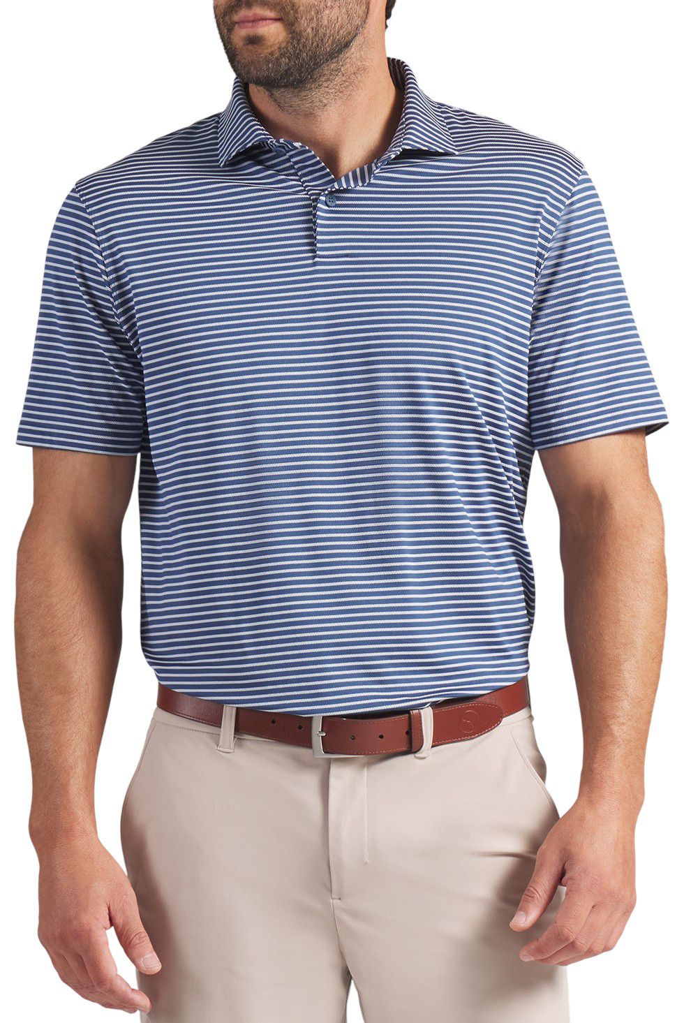 PUMA Men's Brr Striped Golf Polo