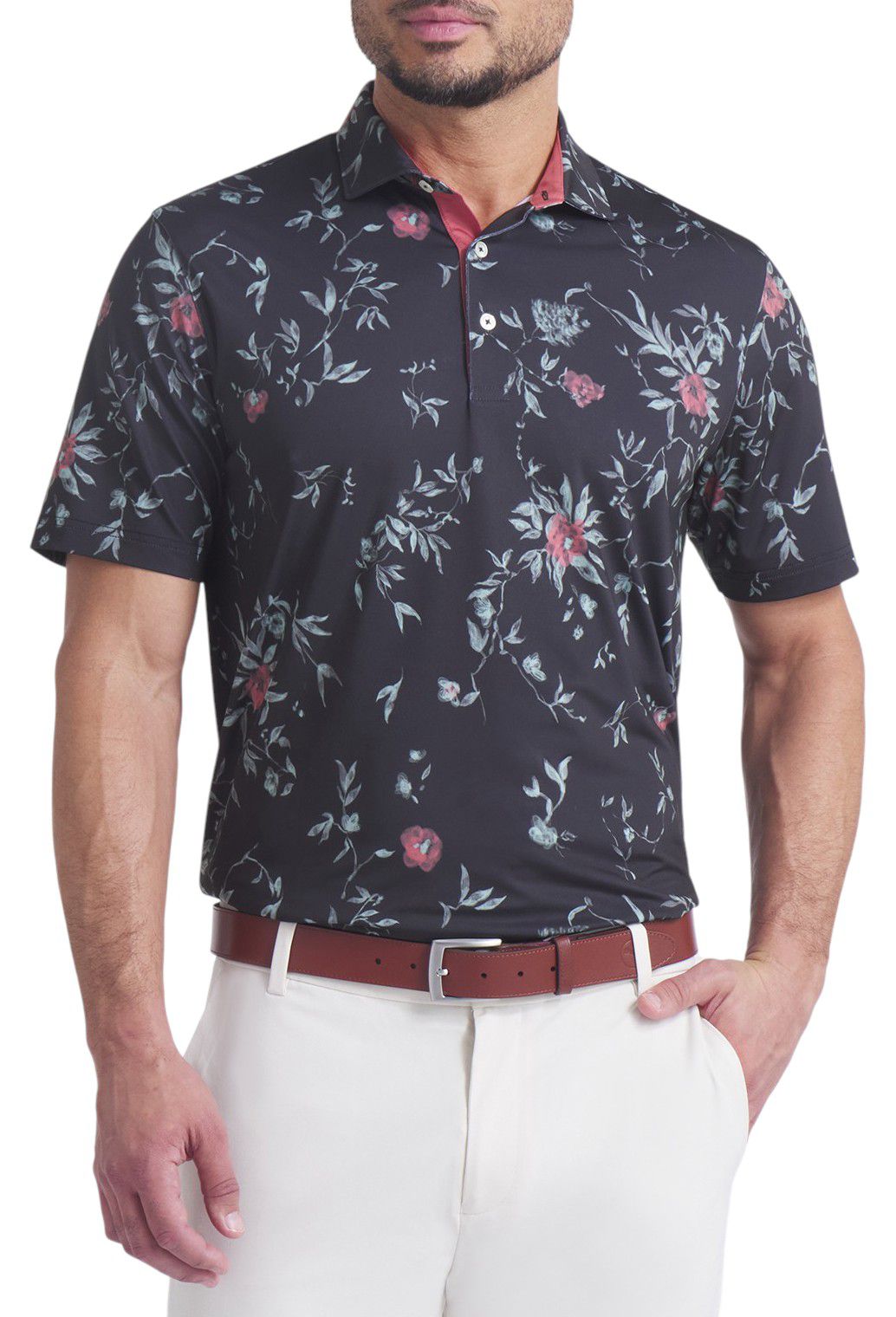 PUMA Men's MATTR Water Floral Golf Polo
