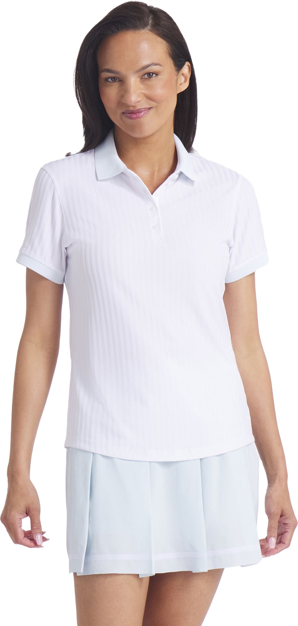 PUMA Women's MATTR Stripe Jacquard Golf Polo
