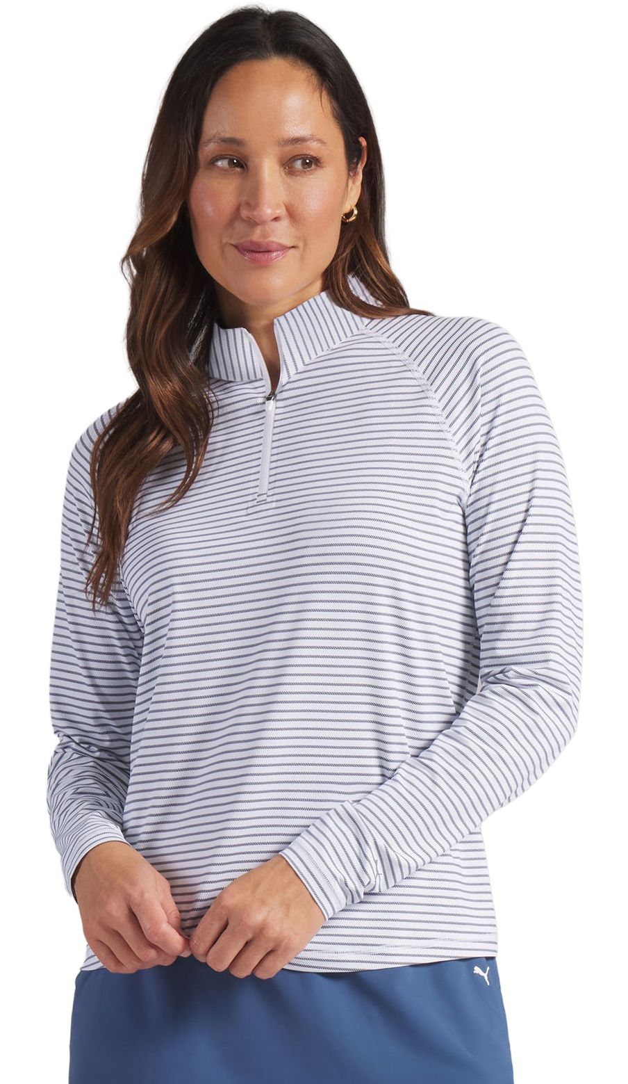 PUMA Women's UV stripe ¼ Zip Long Sleeve Golf Shirt