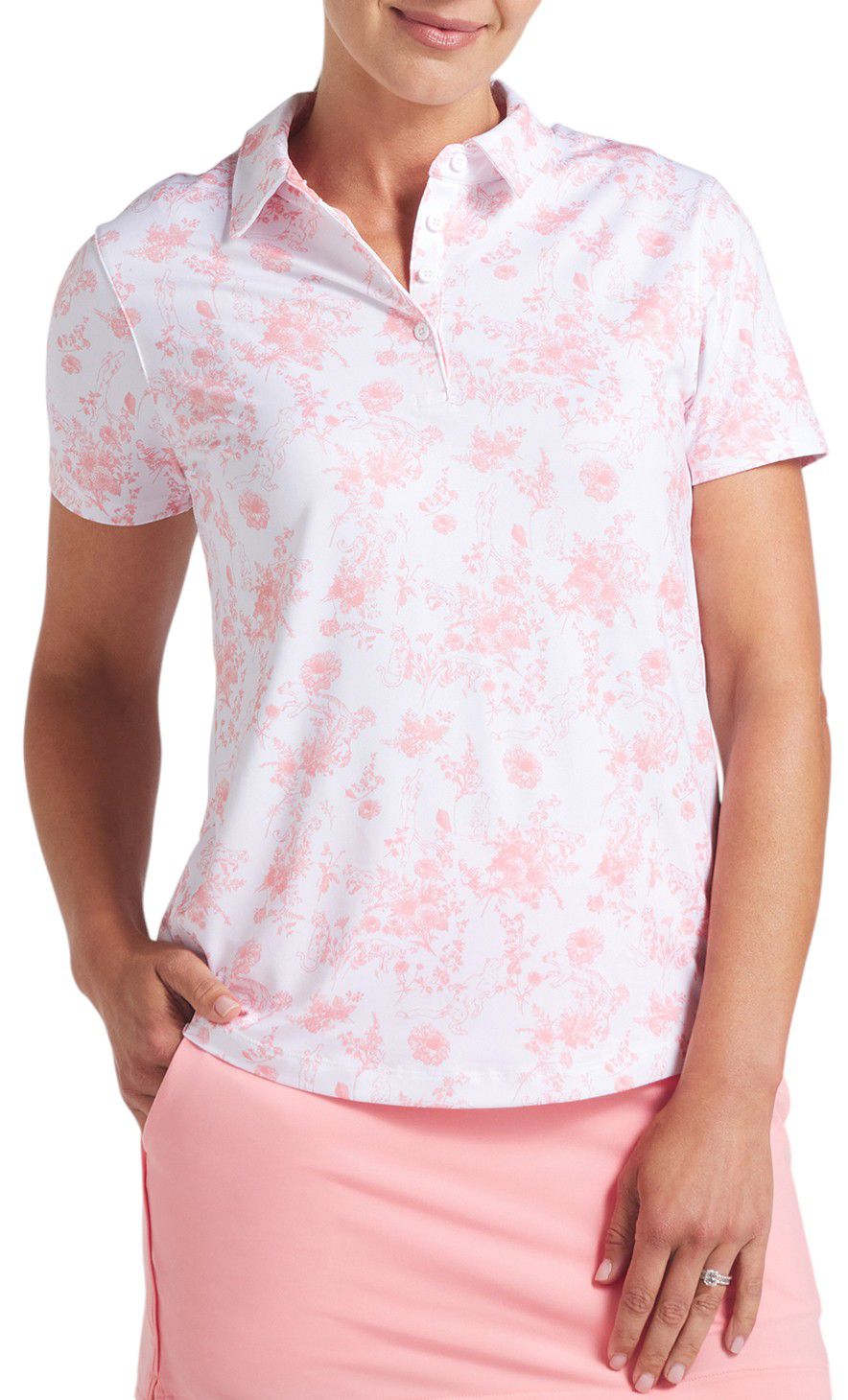 PUMA Women's CLOUDSPUN Toile Golf Polo