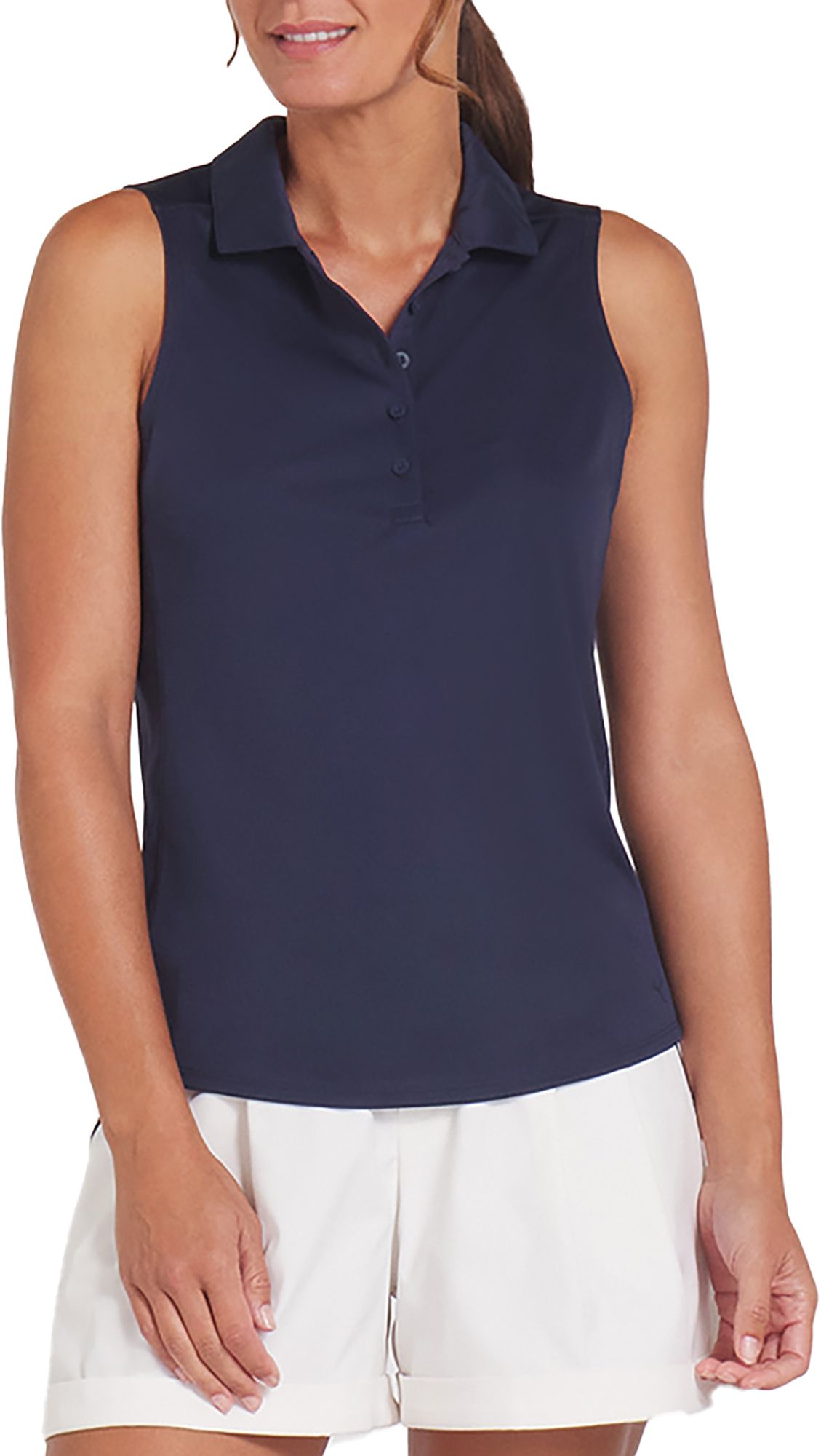 PUMA Women's Pure 2.0 Sleeveless Golf Polo