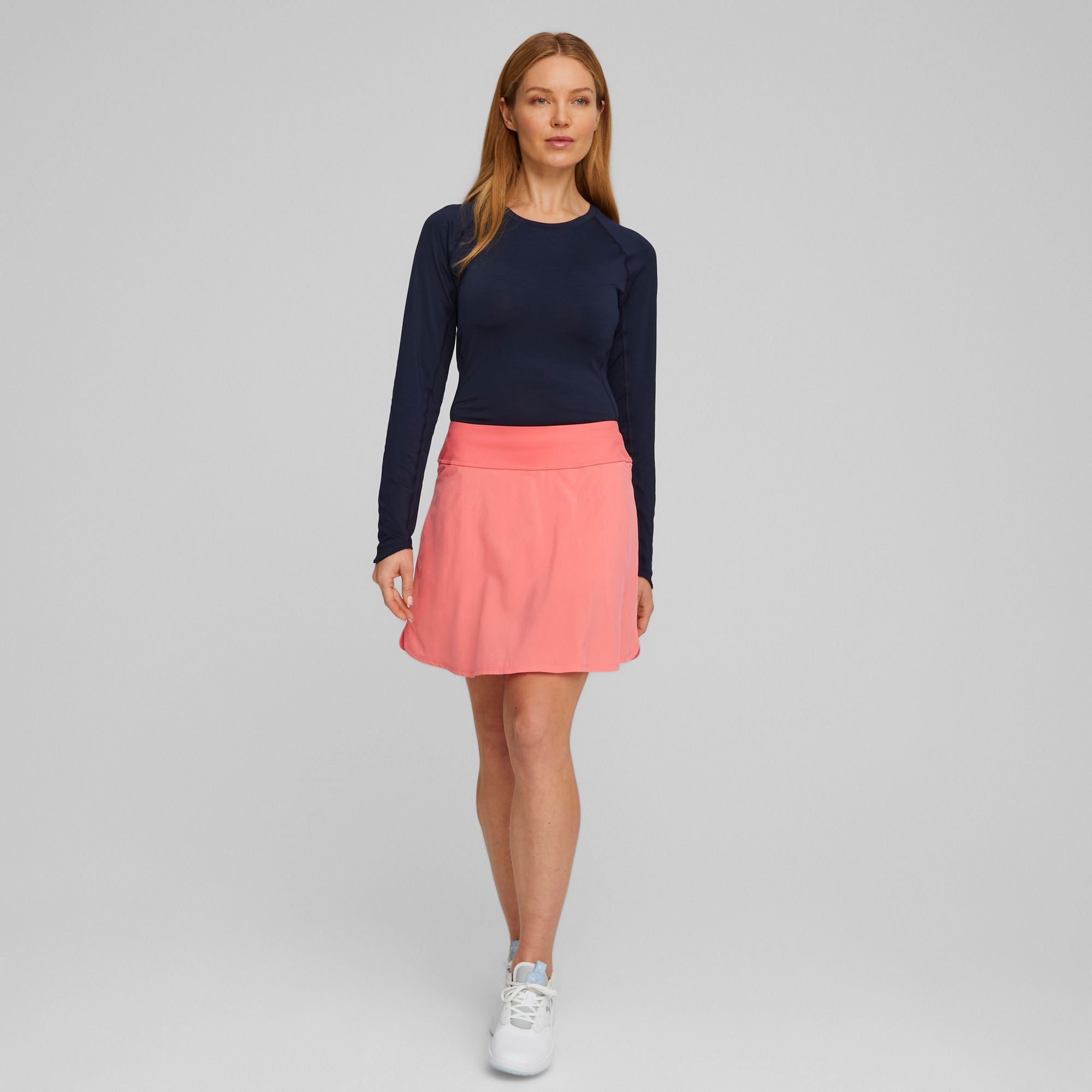 PUMA Women's Long Sleeve YouV Crewneck Golf Shirt