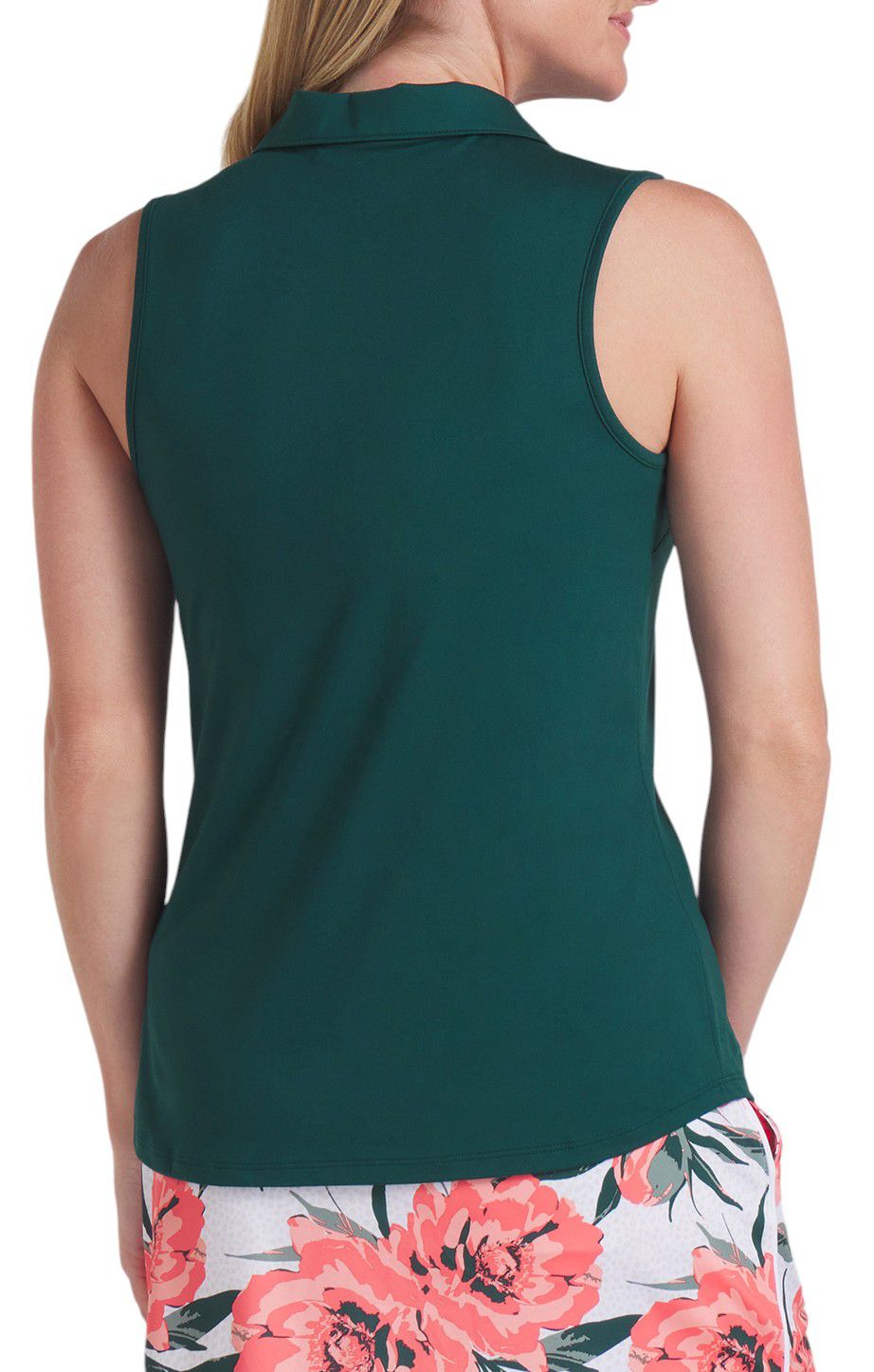 PUMA Women's CLOUDSPUN Piped Sleeveless Golf Polo