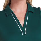 PUMA Women's CLOUDSPUN Piped Sleeveless Golf Polo