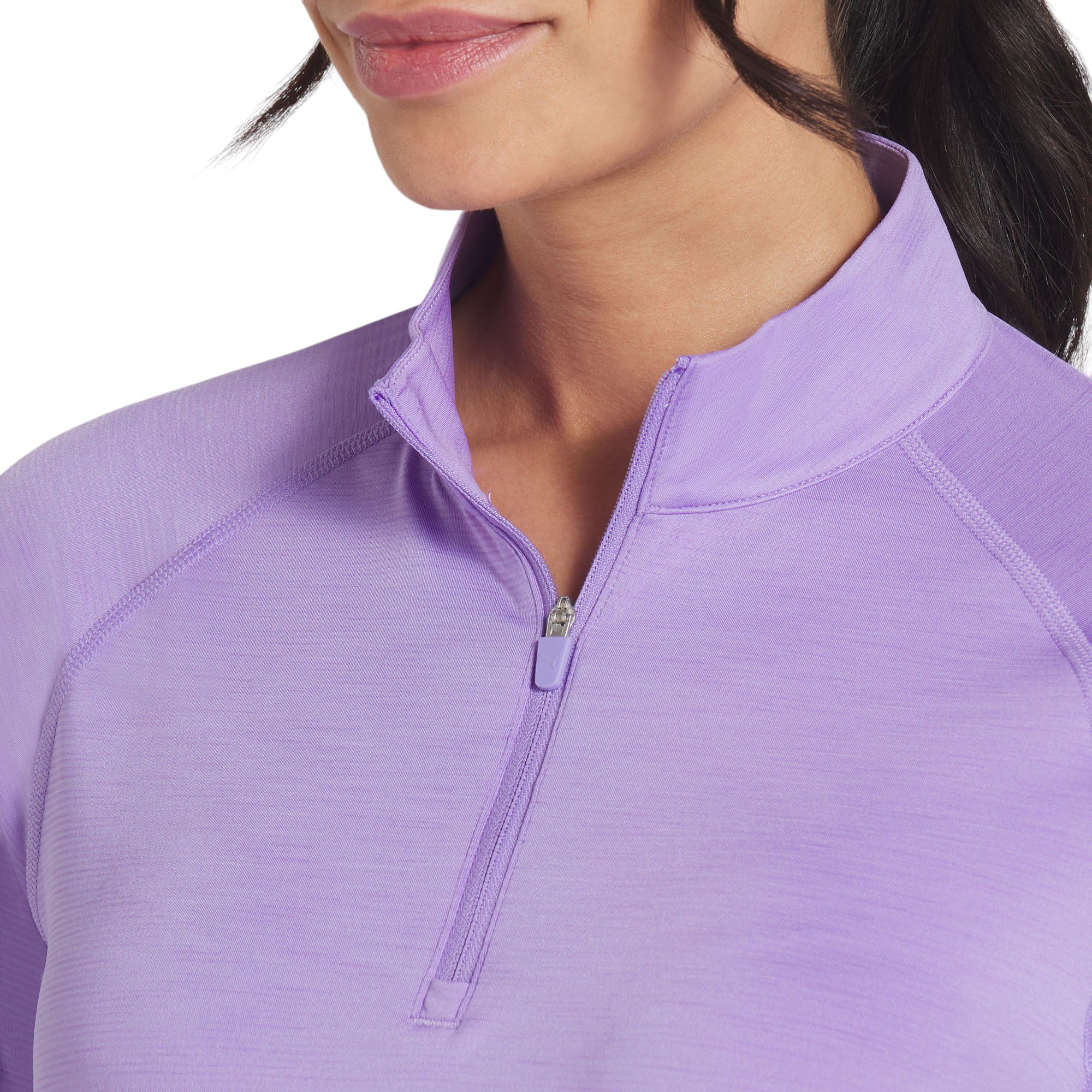 PUMA Women's YouV Solid Golf 1/4 Zip Pullover