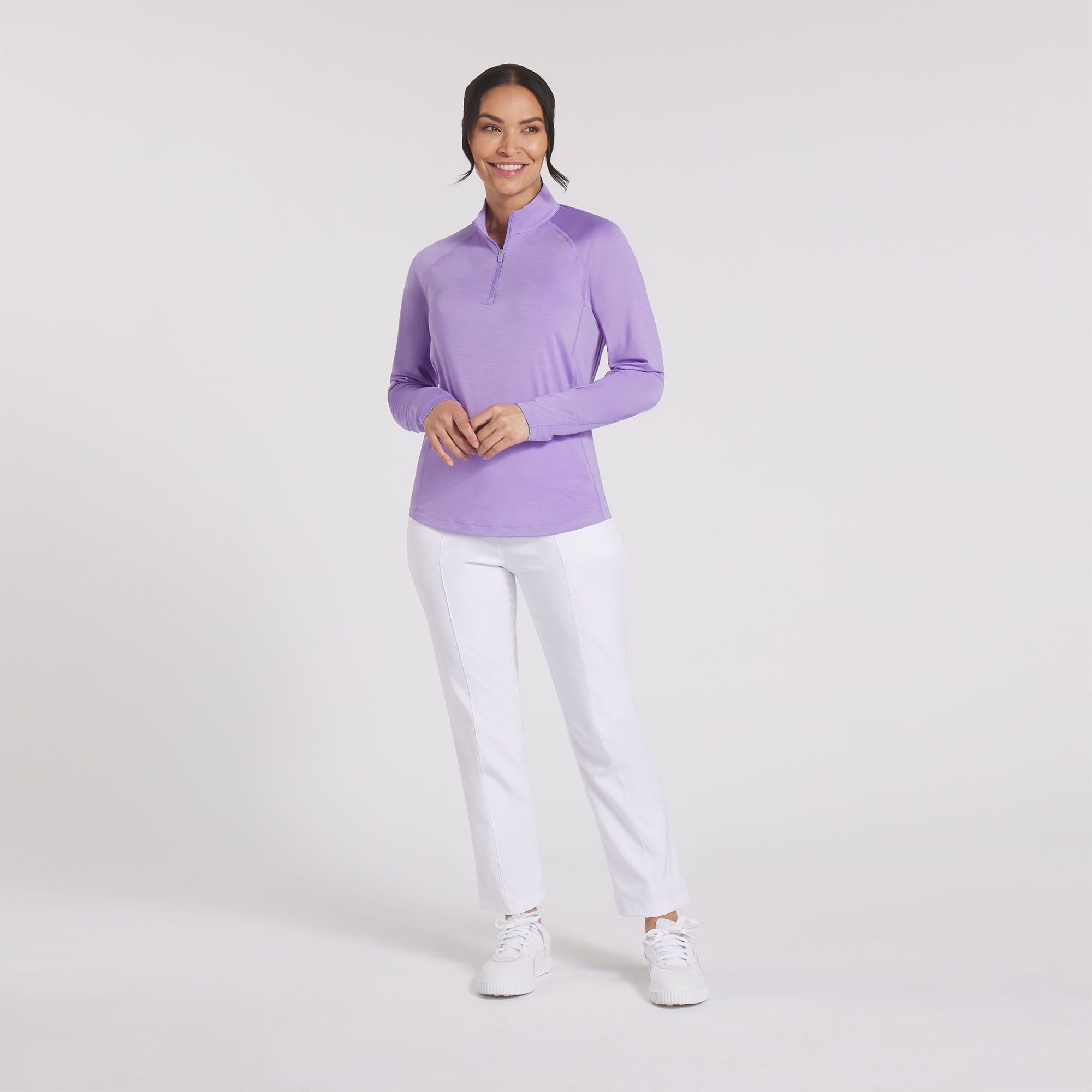 PUMA Women's YouV Solid Golf 1/4 Zip Pullover
