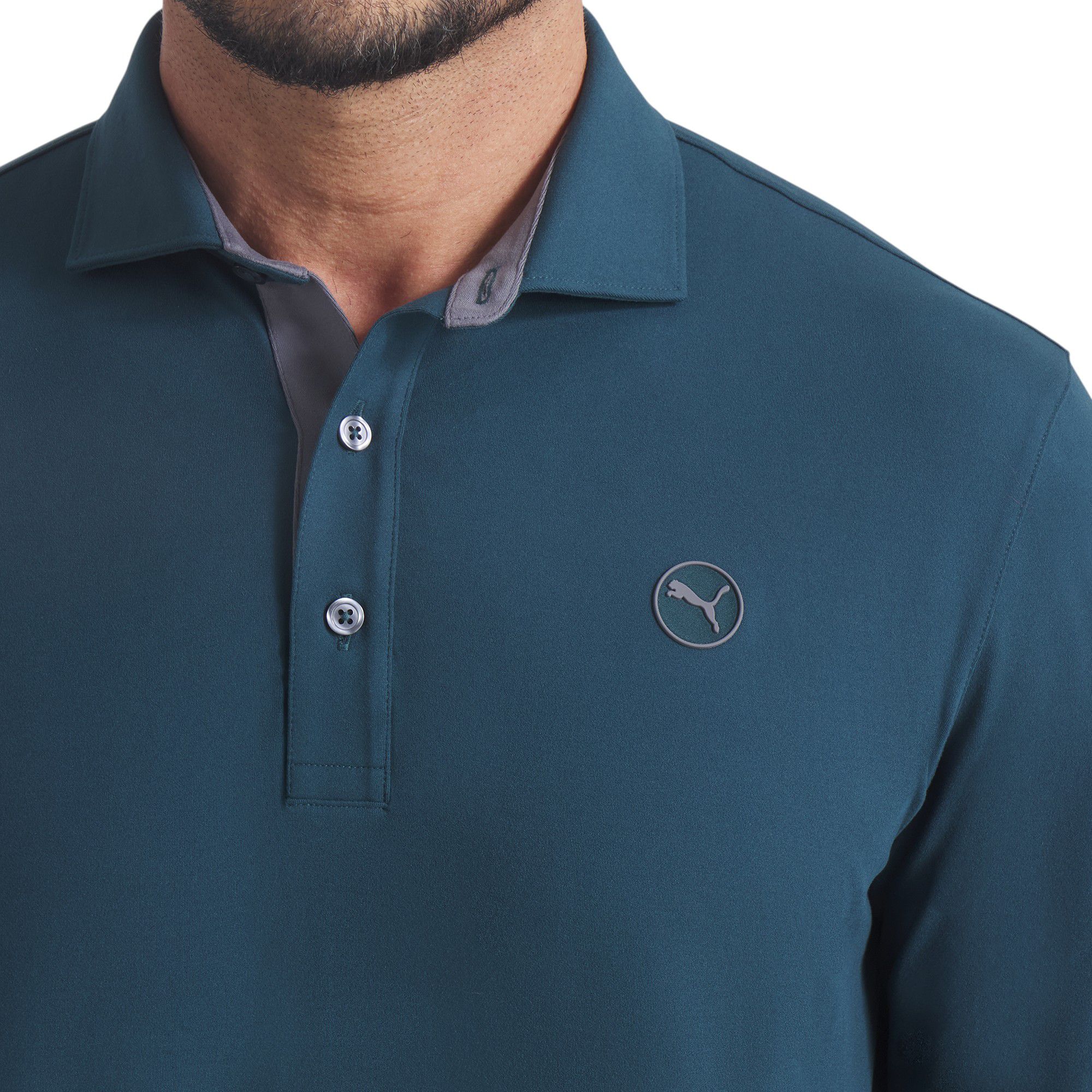 PUMA Men's CLOUDSPUN Long Sleeve Midweight Golf Polo