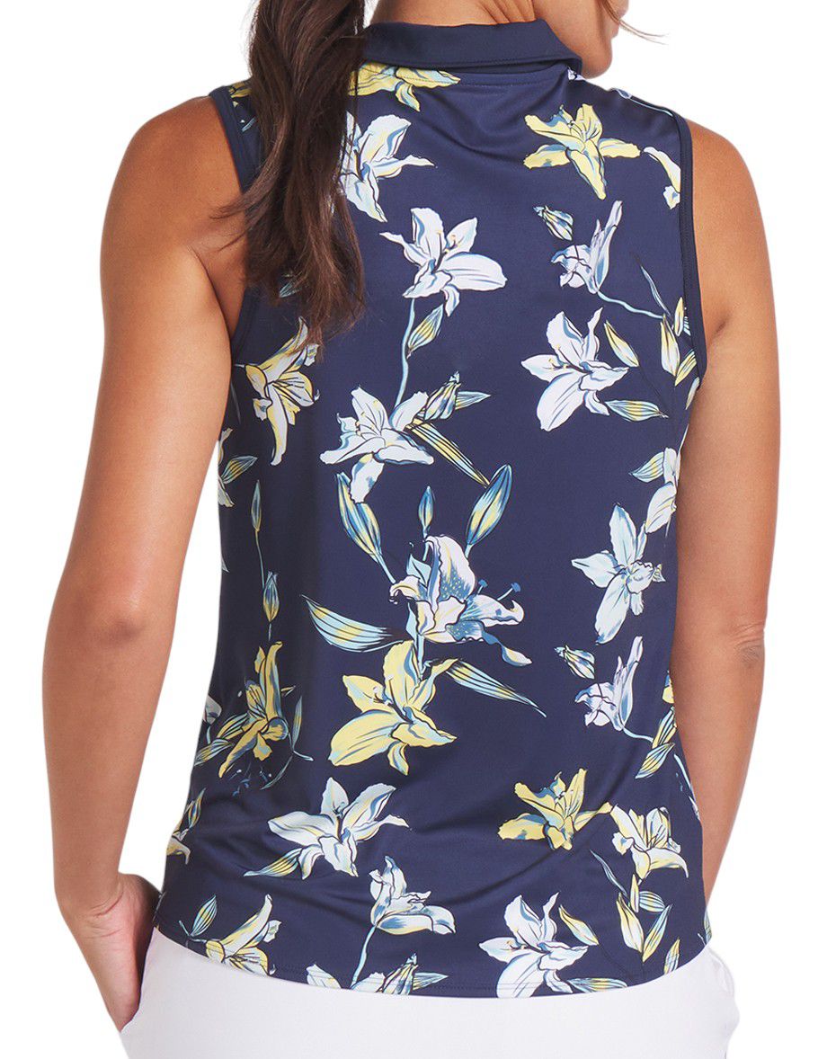 PUMA Women's Sleeveless MATTR Lily Floral Golf Polo