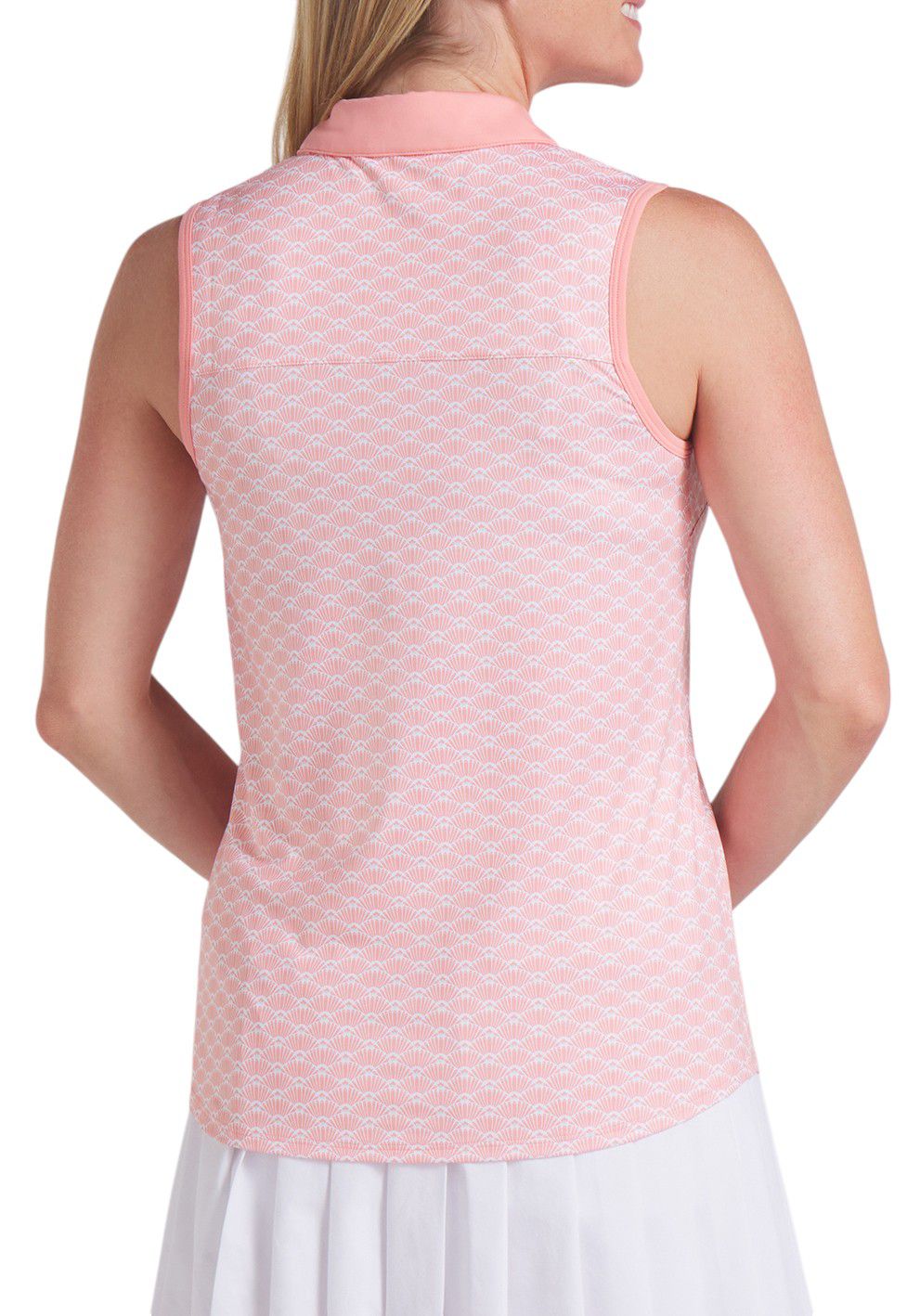 PUMA Women's CLOUDSPUN Scallop Sleeveless Golf Polo