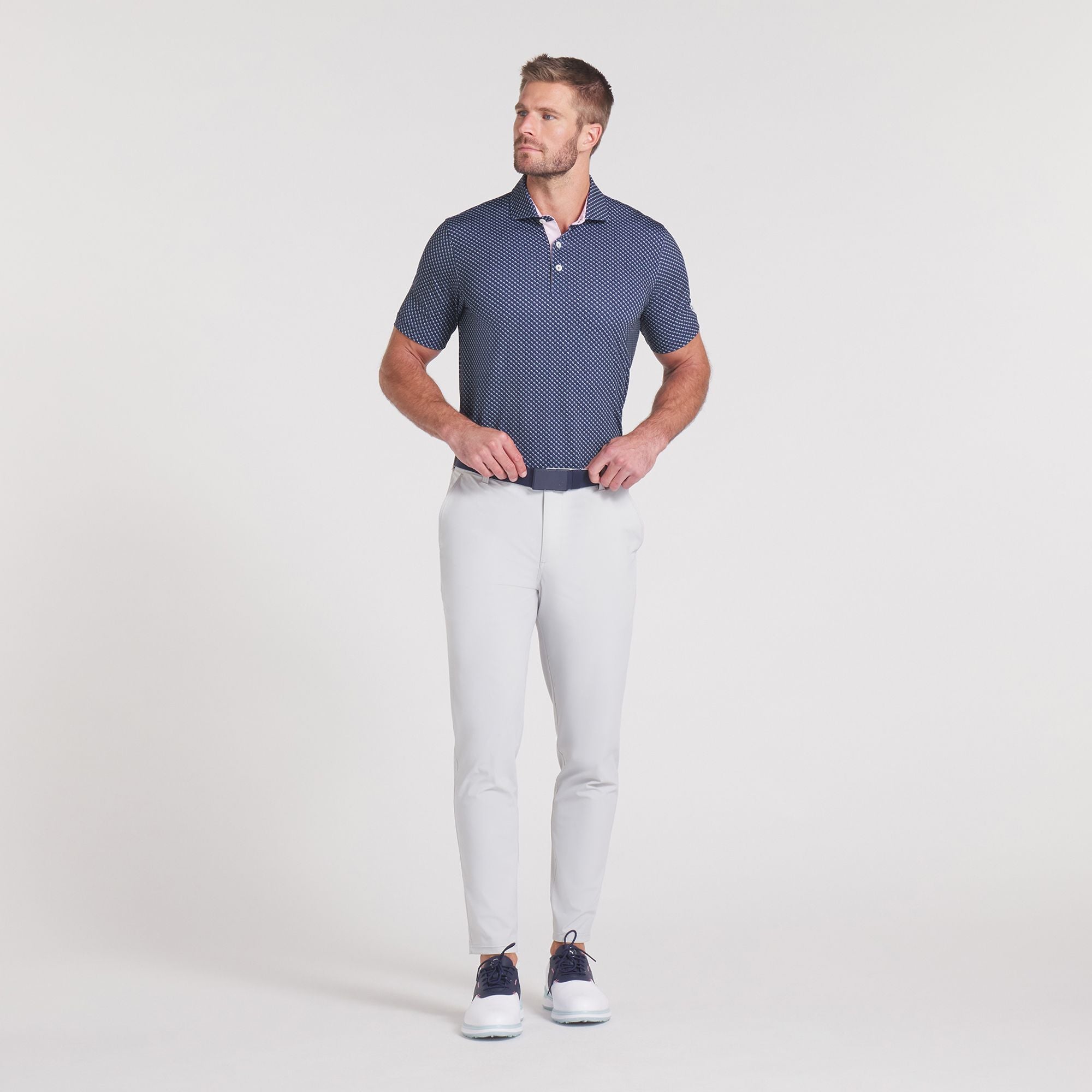 PUMA X Arnold Palmer Men's Micro Umbrellas Golf Polo