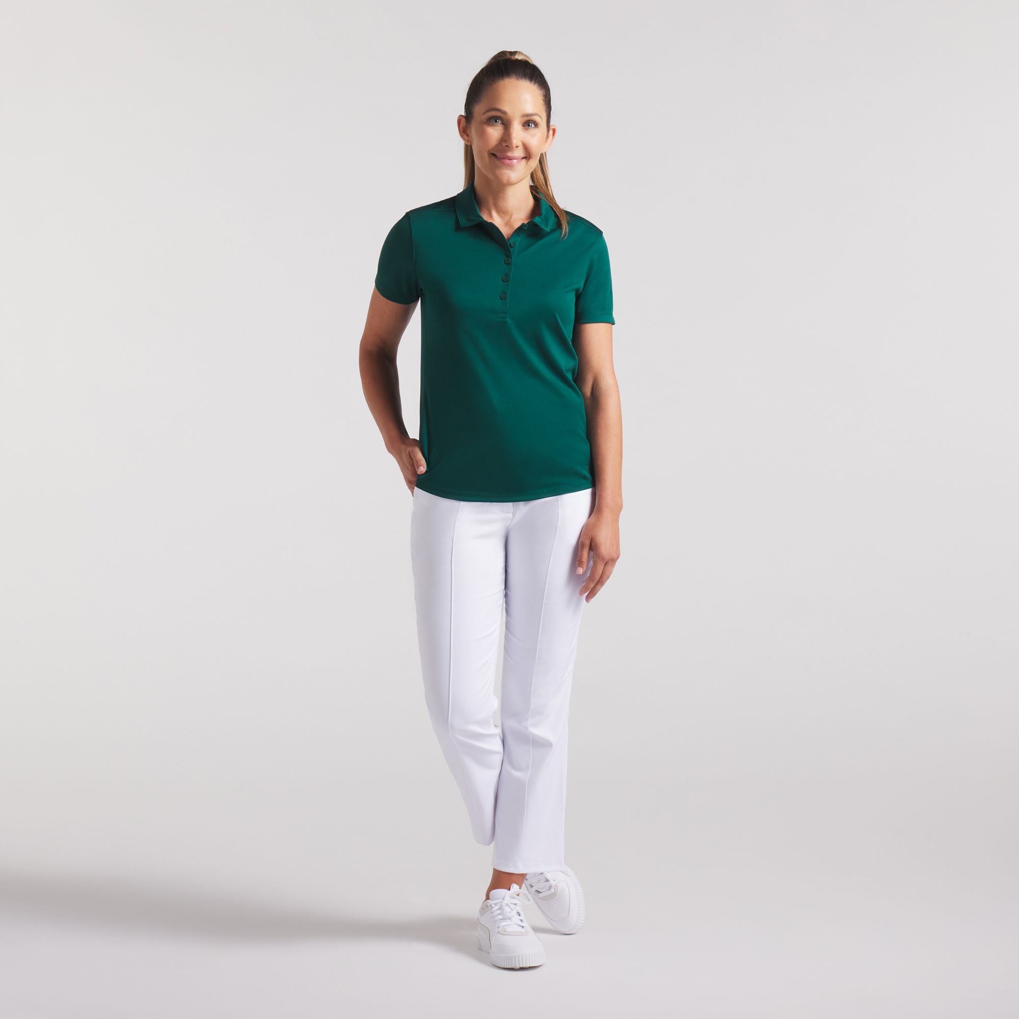 PUMA Women's Pure 2.0 Short Sleeve Golf Polo
