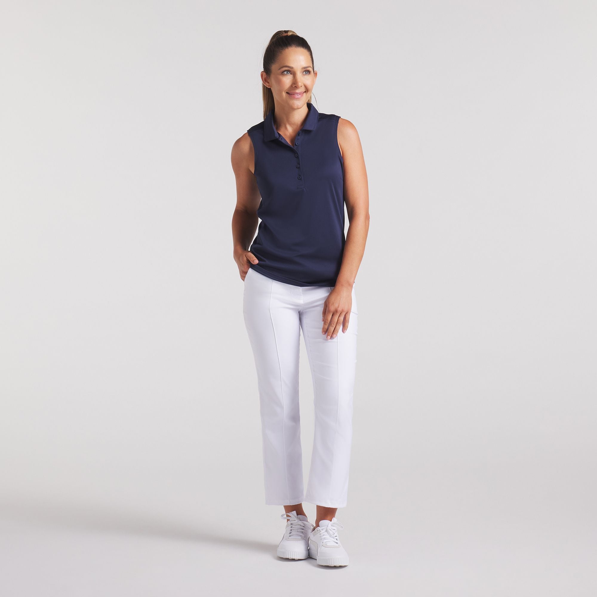 PUMA Women's Pure 2.0 Sleeveless Golf Polo