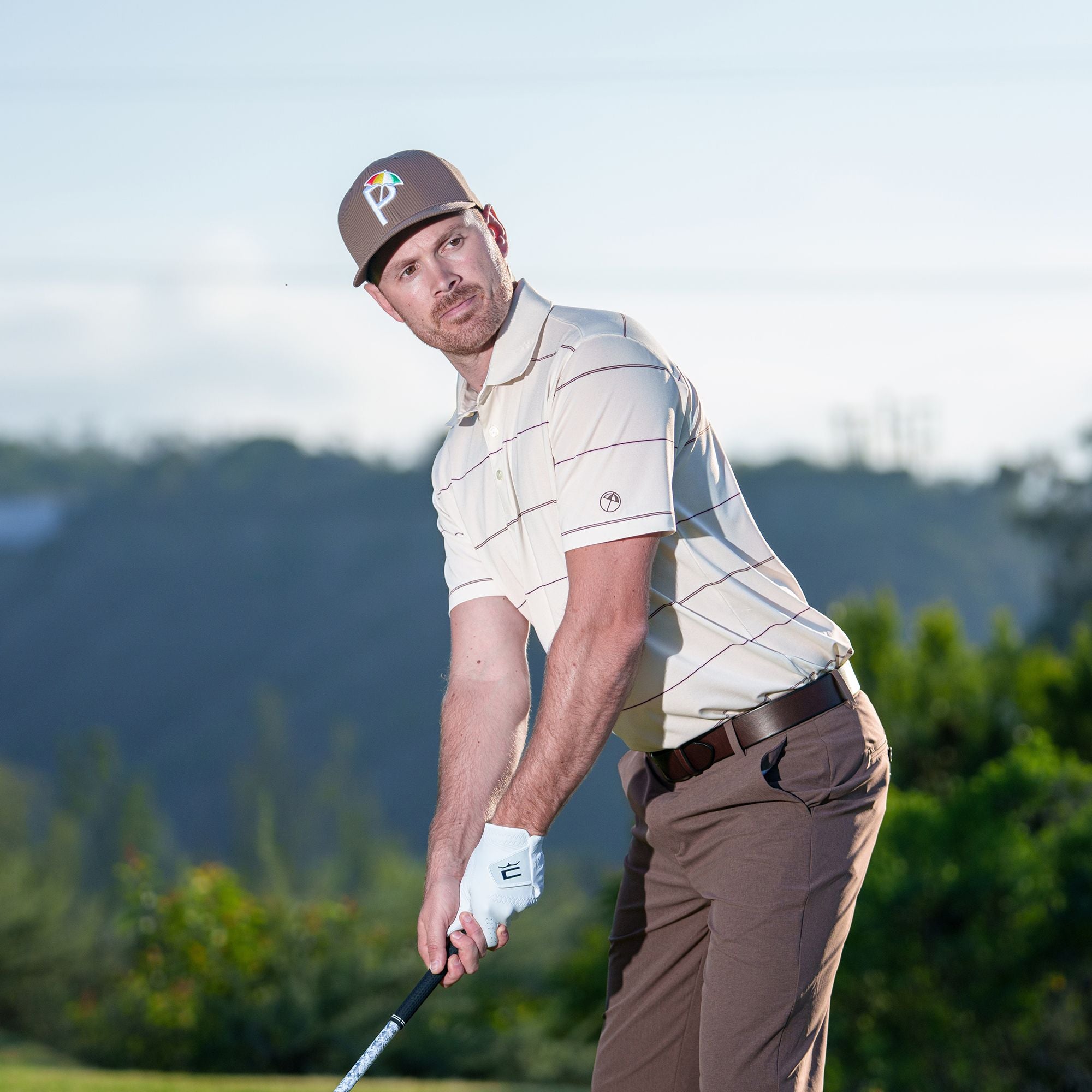 PUMA X Arnold Palmer Men's Rugby Stripe Golf Polo