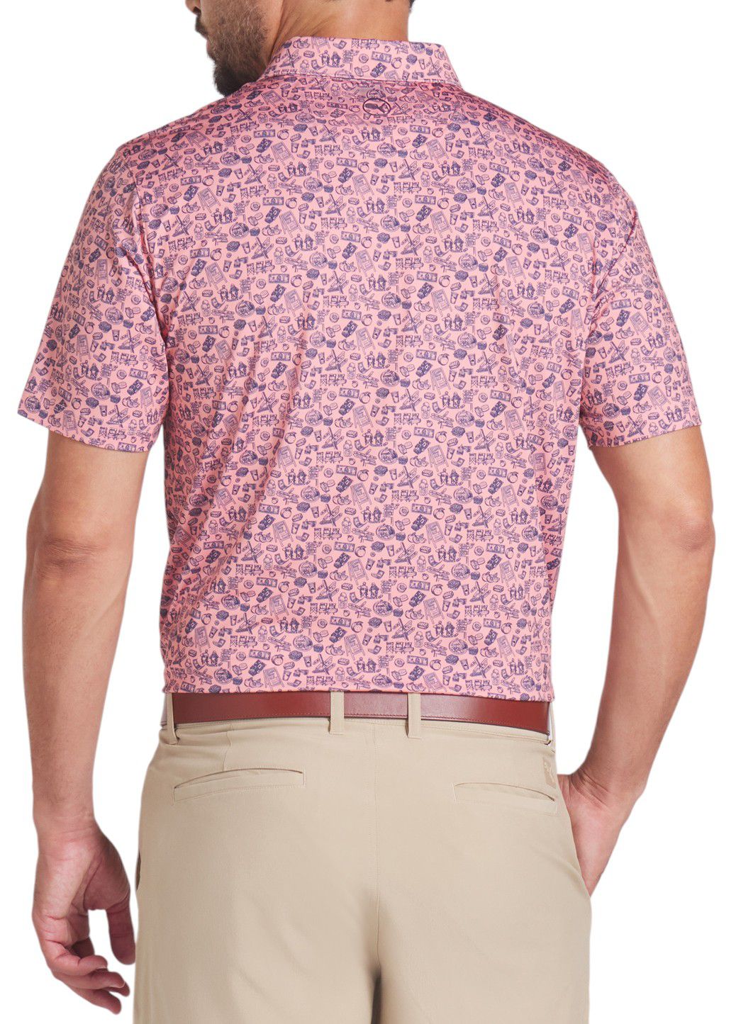PUMA Men's MATTR Peach Stand Golf Polo