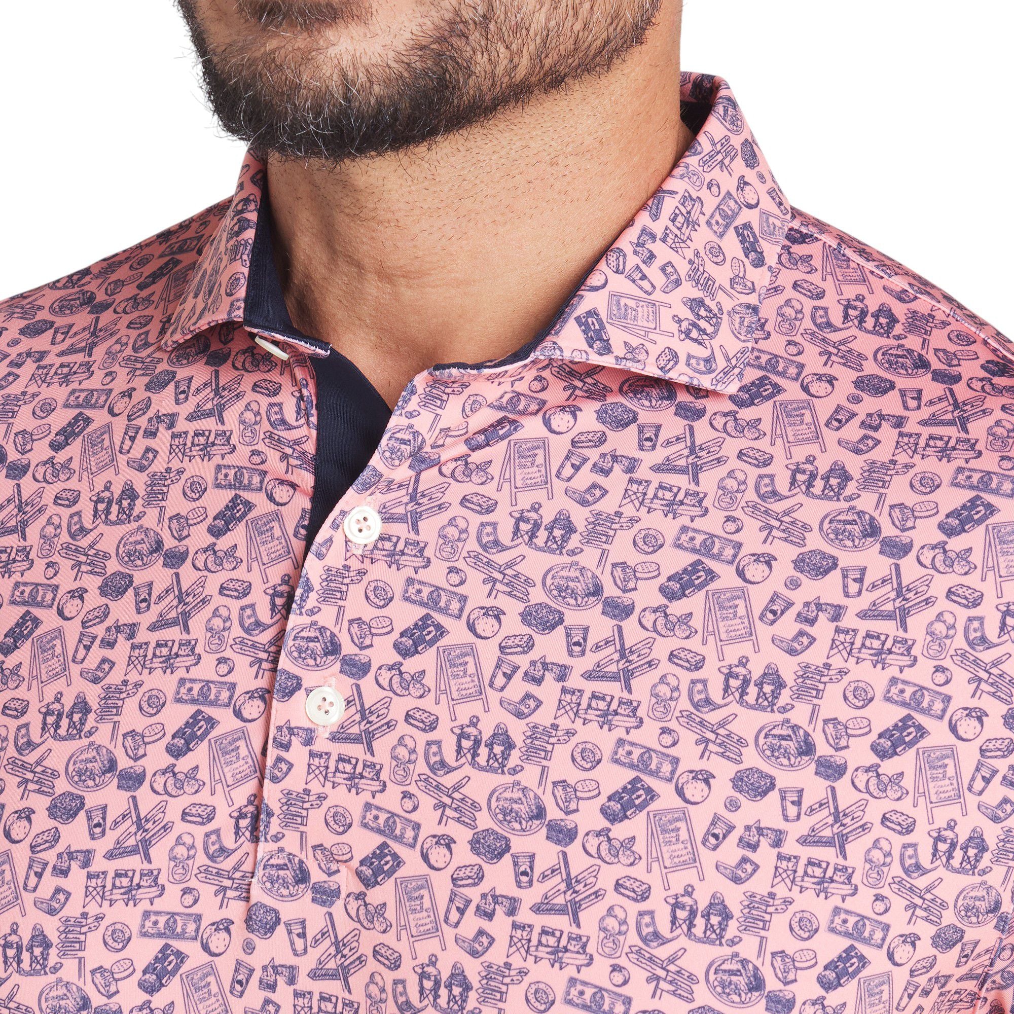 PUMA Men's MATTR Peach Stand Golf Polo