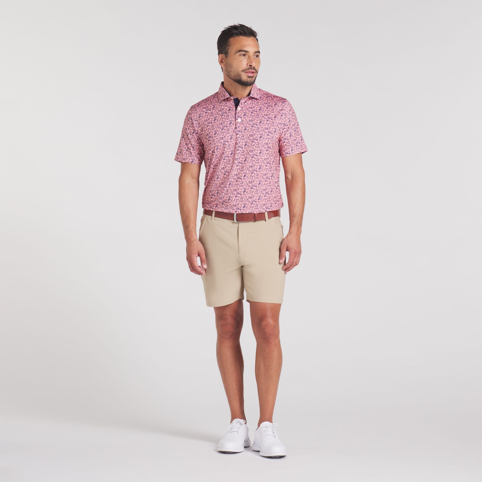 PUMA Men's MATTR Peach Stand Golf Polo