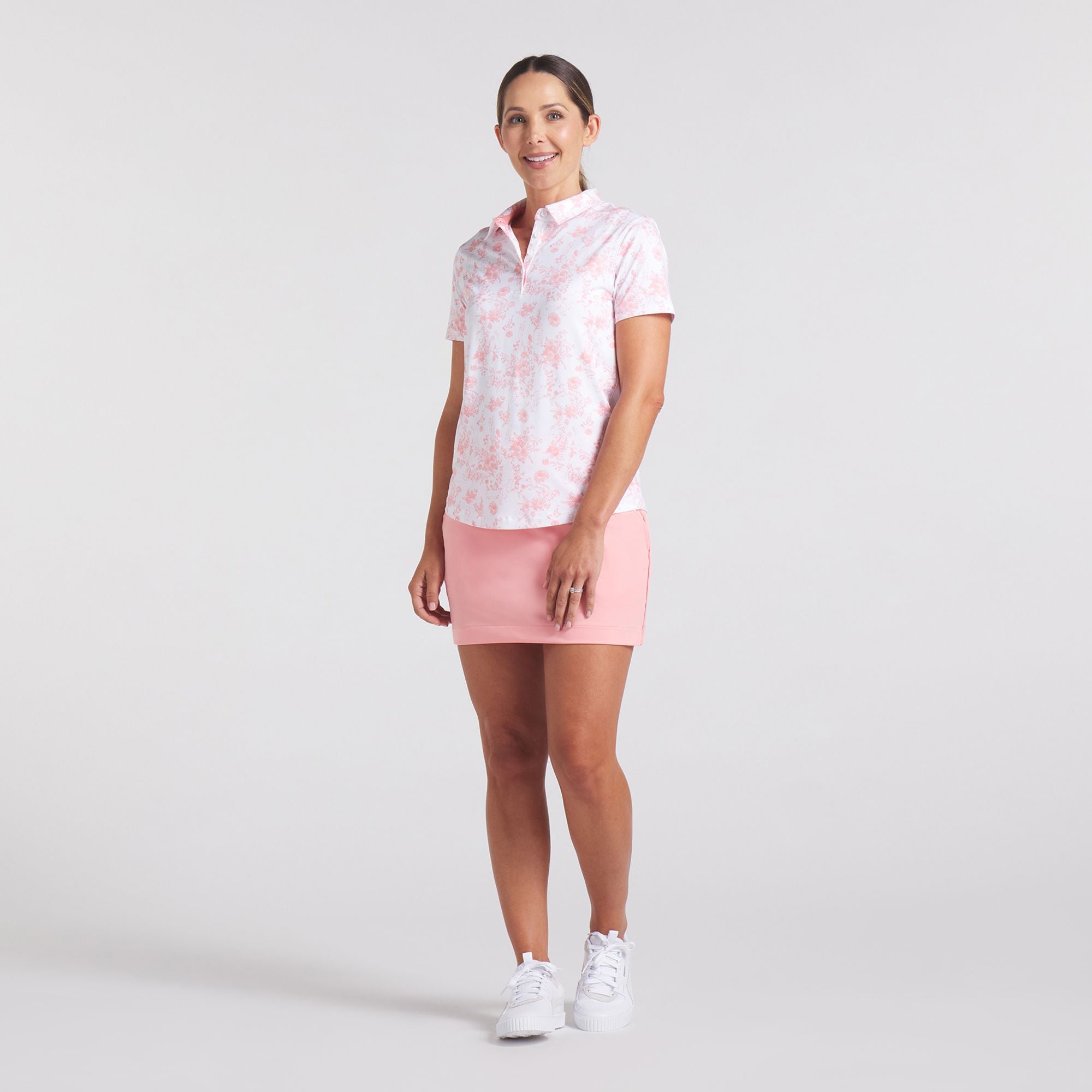 PUMA Women's CLOUDSPUN Toile Golf Polo