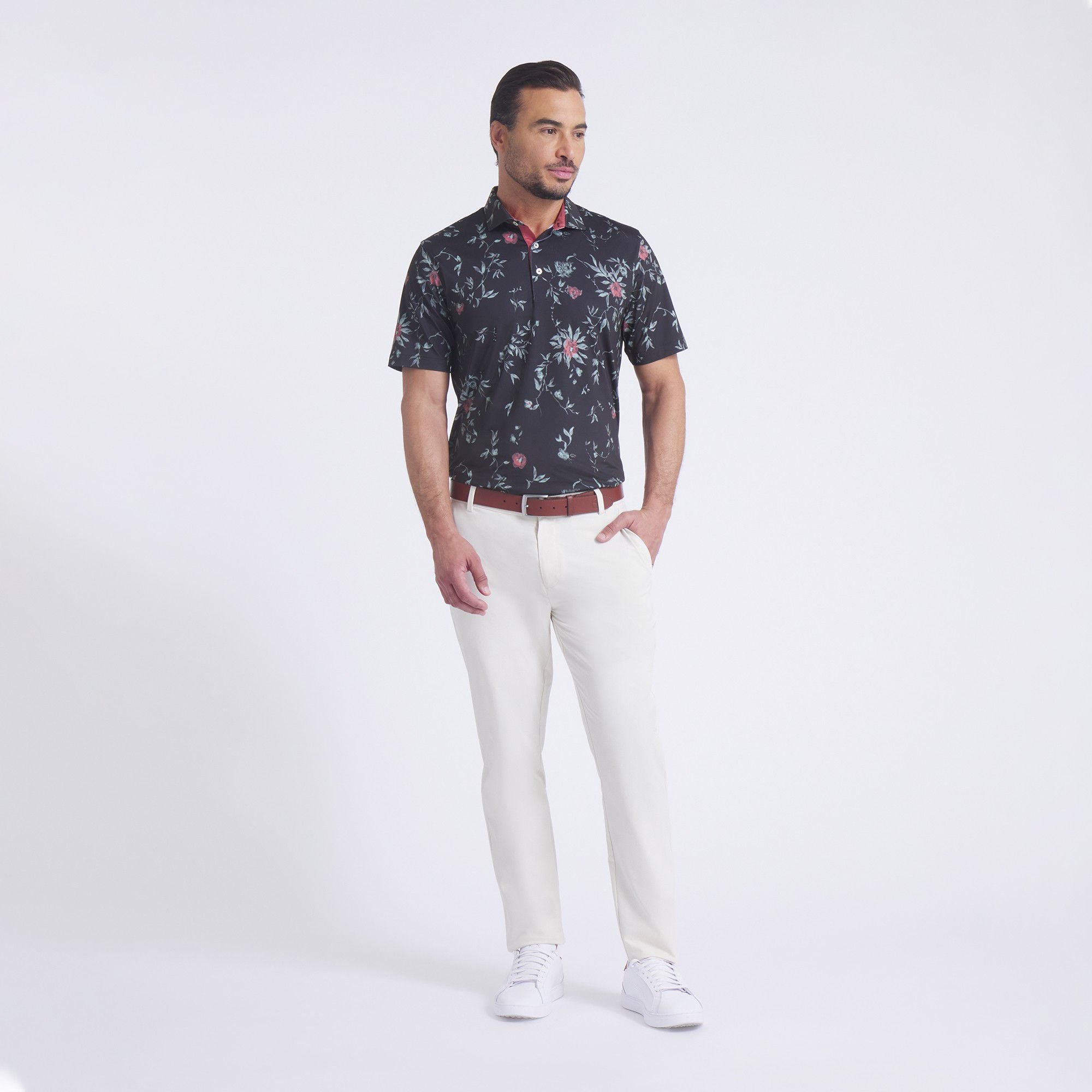 PUMA Men's MATTR Water Floral Golf Polo