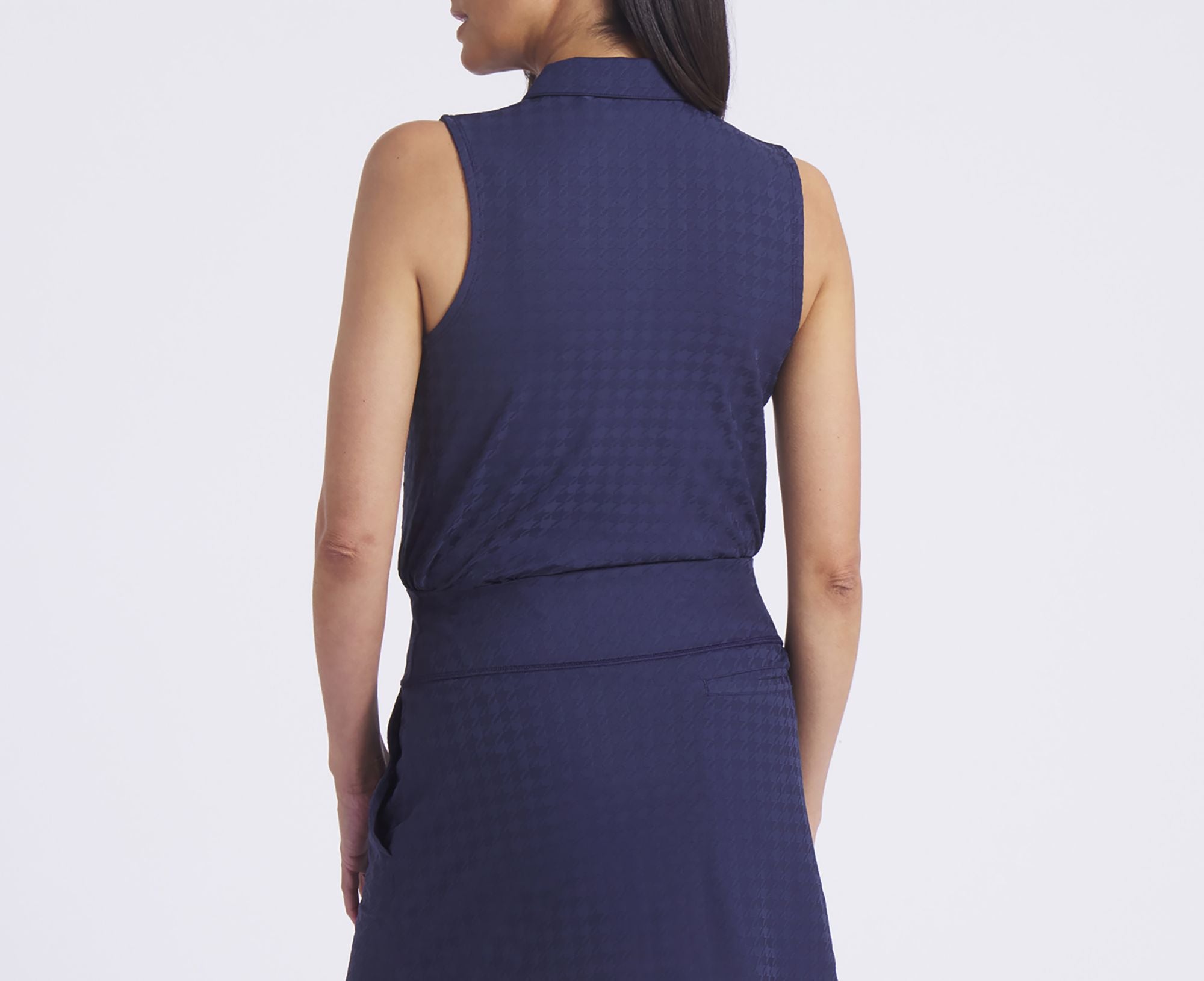 PUMA Women's Houndstooth Sleeveless Golf Polo