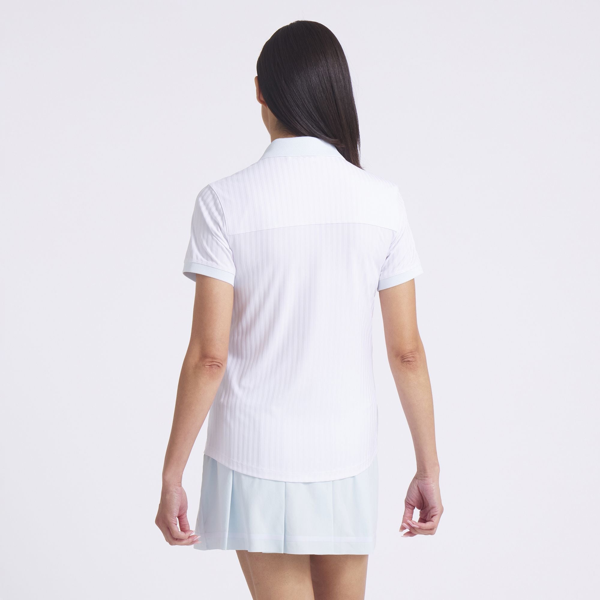 PUMA Women's MATTR Stripe Jacquard Golf Polo