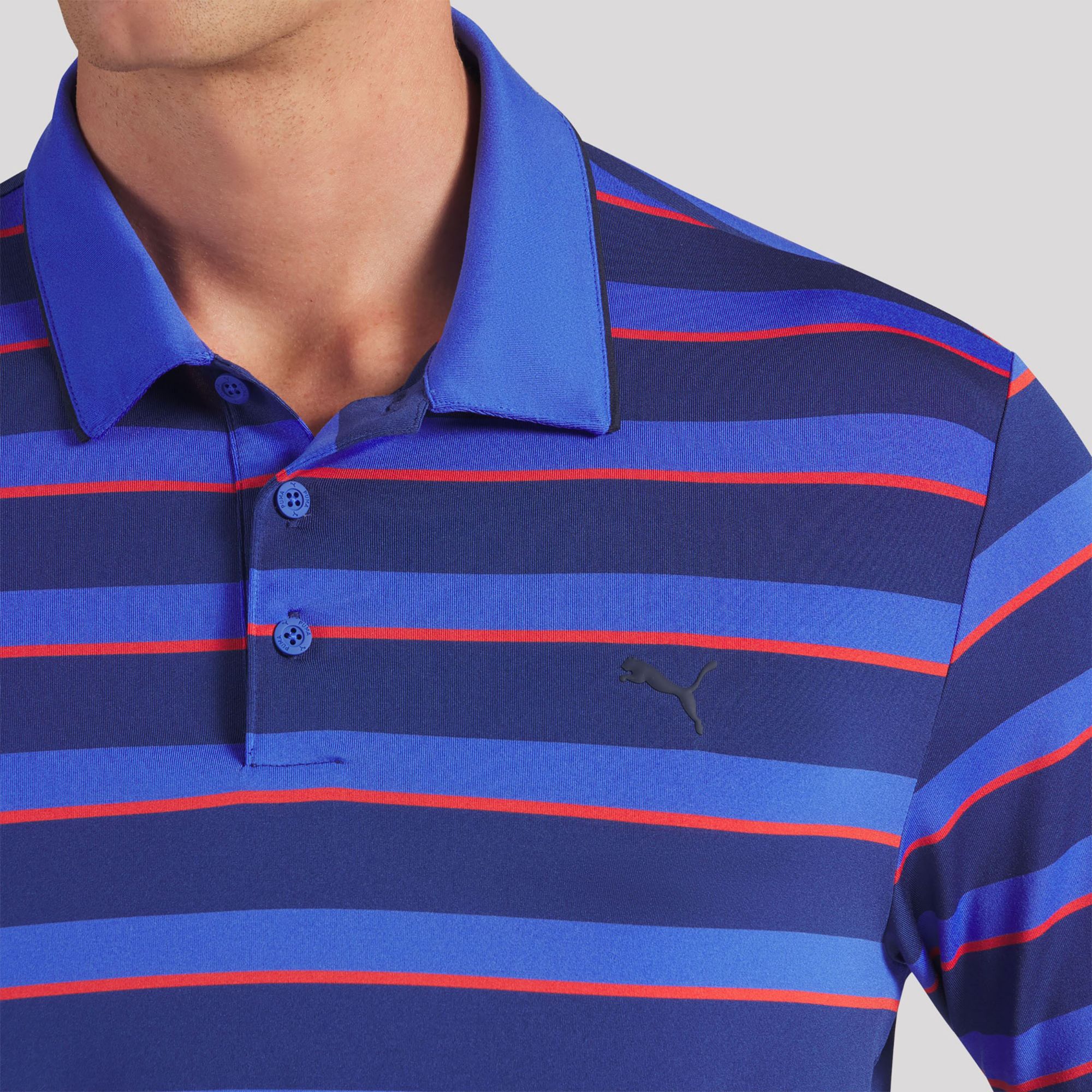 PUMA Men's CLOUDSPUN Stripe Golf Polo