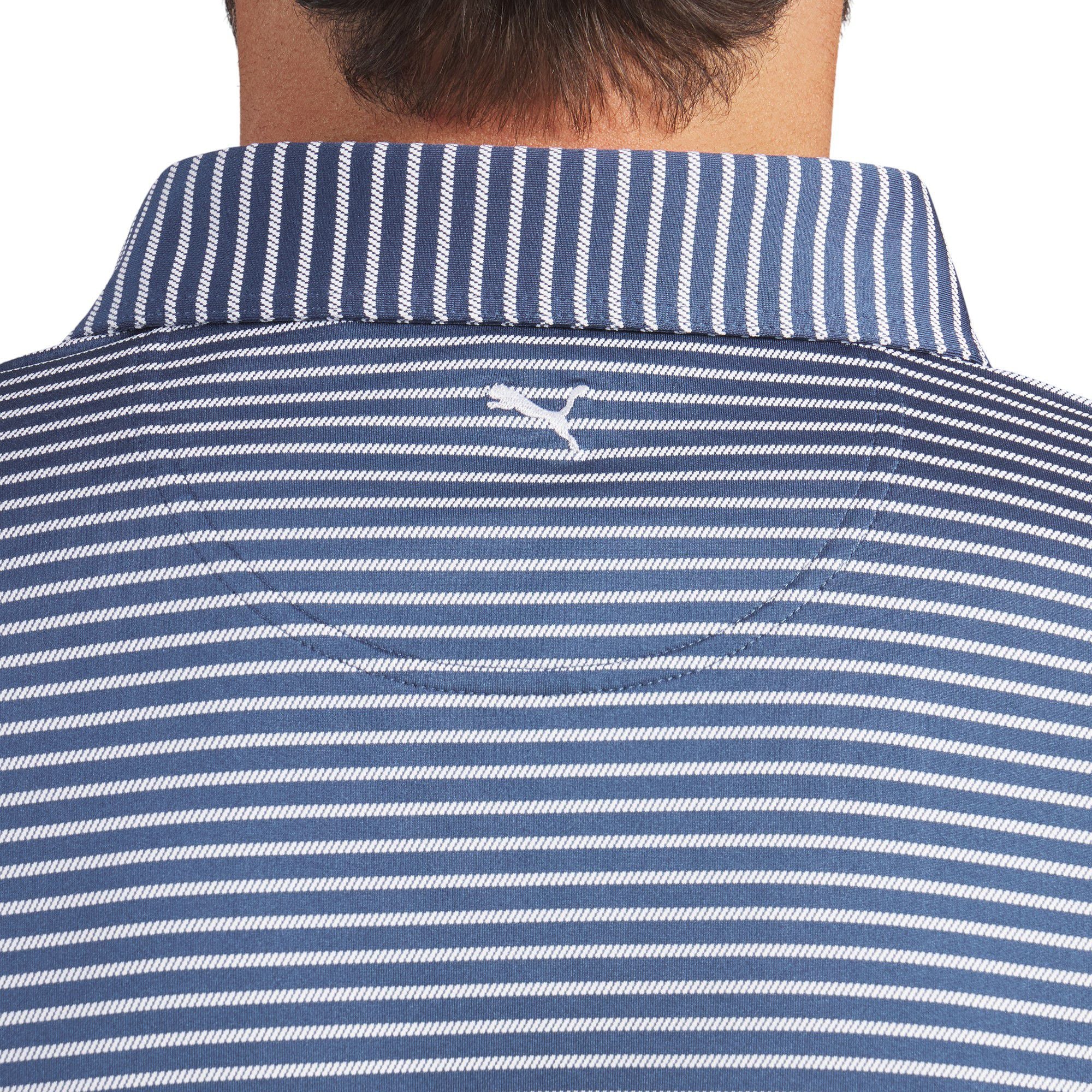 PUMA Men's Brr Striped Golf Polo
