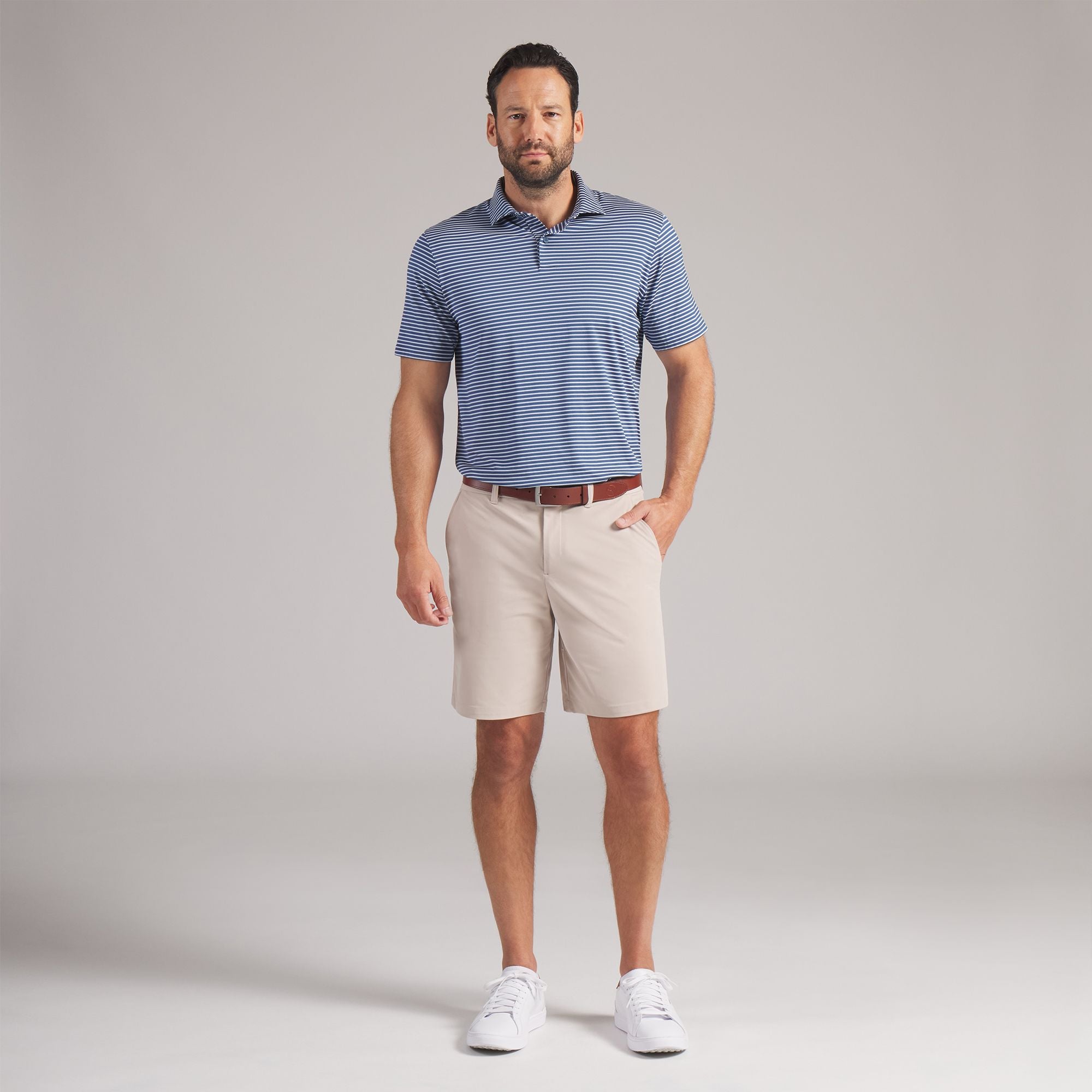 PUMA Men's Brr Striped Golf Polo