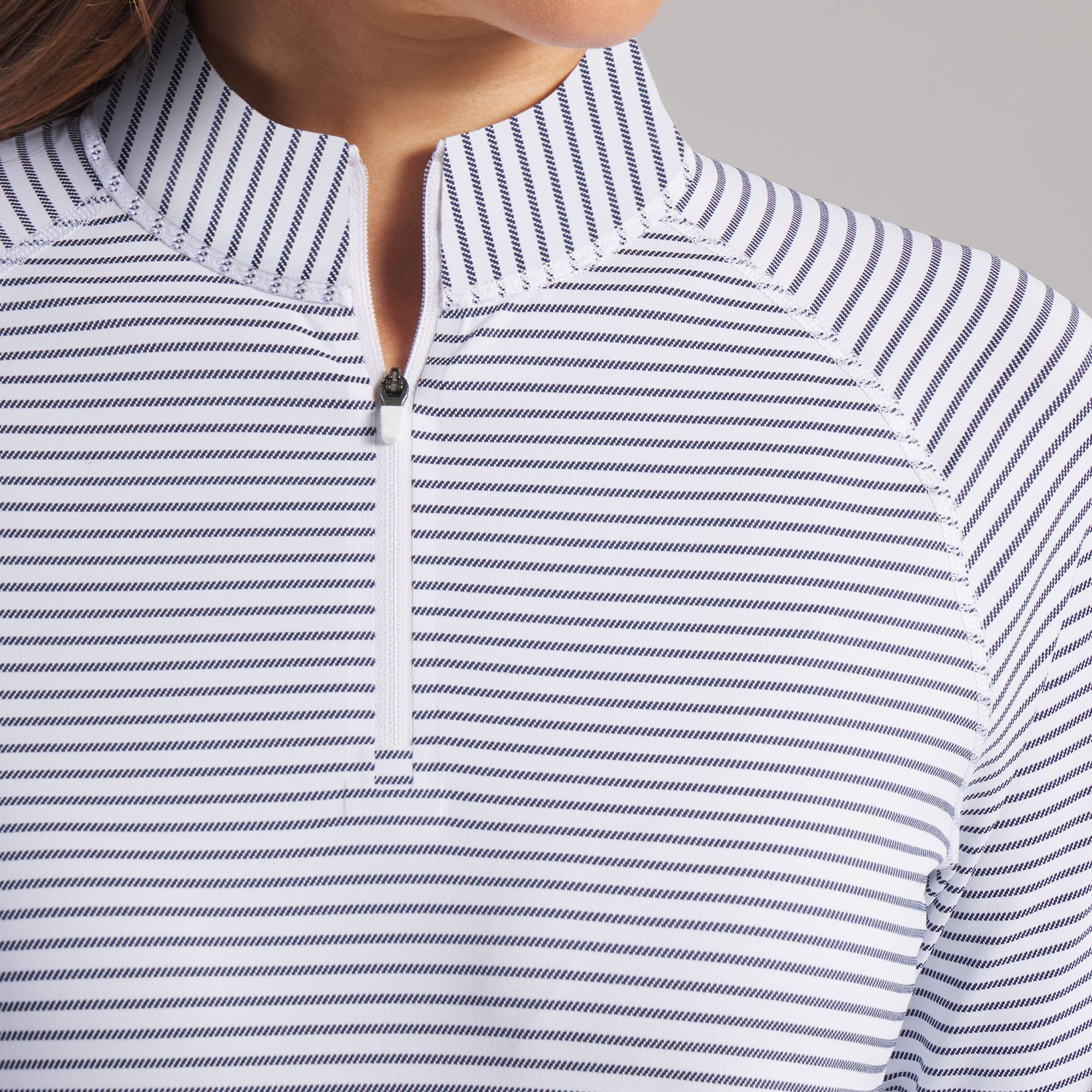 PUMA Women's UV stripe ¼ Zip Long Sleeve Golf Shirt