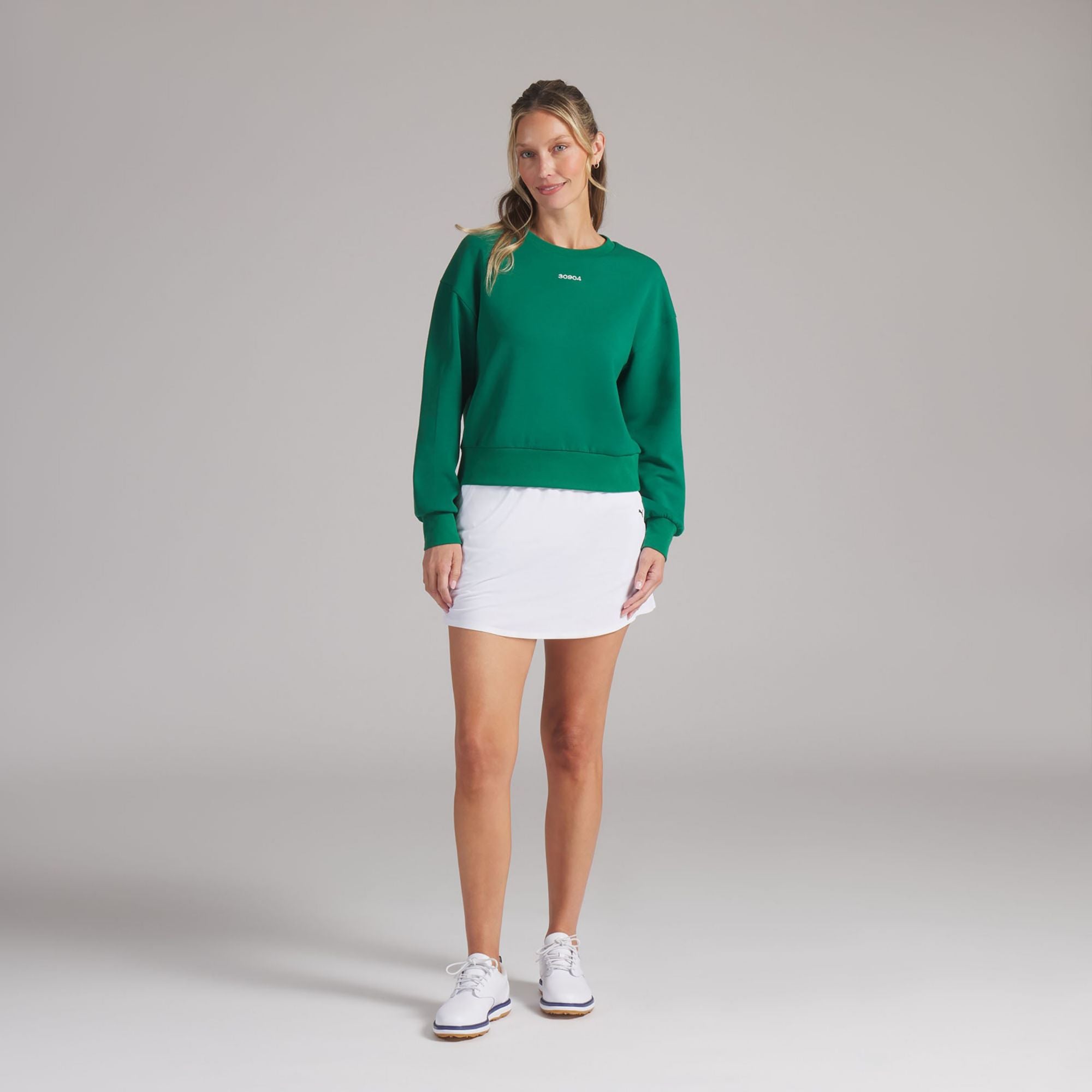 PUMA Women's 30904 CLOUDSPUN Fleece Crewneck Golf Sweatshirt