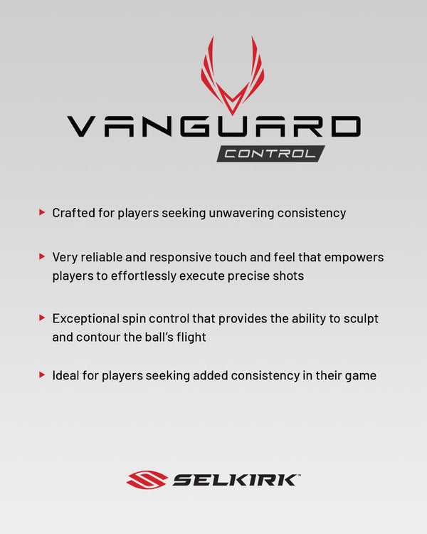 Selkirk VANGUARD Control - Pickleball Paddle - Epic/S2/Invikta