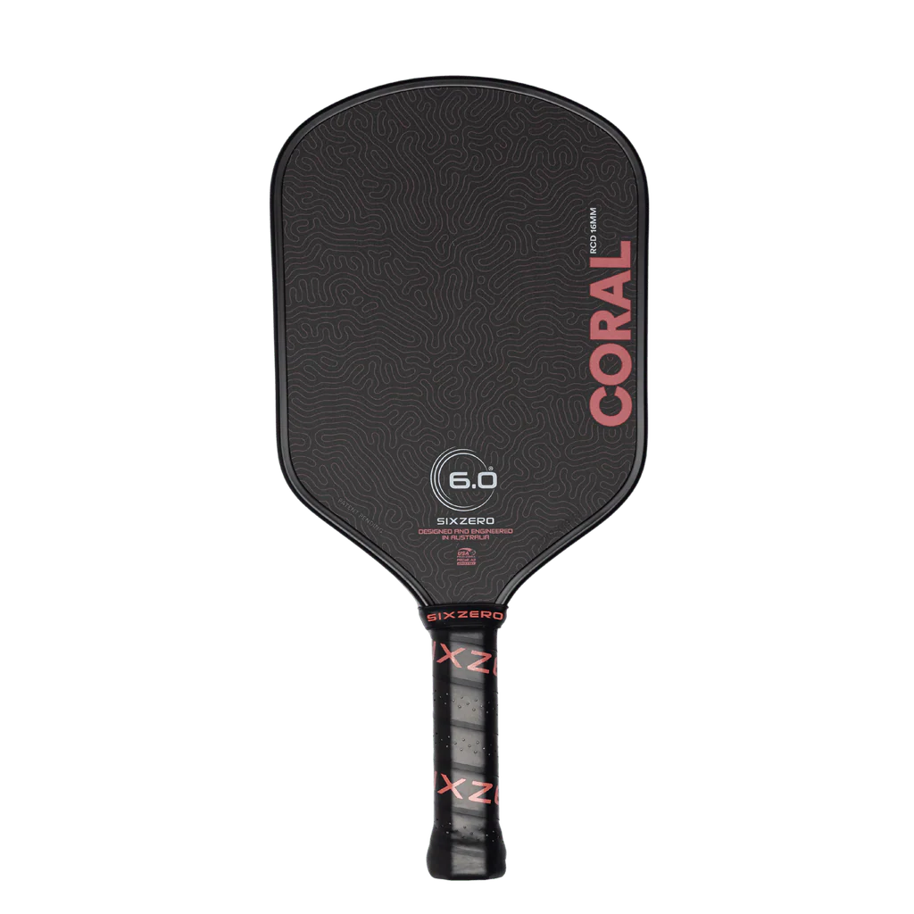 Six Zero Coral 16mm Hybrid Pickleball Paddle