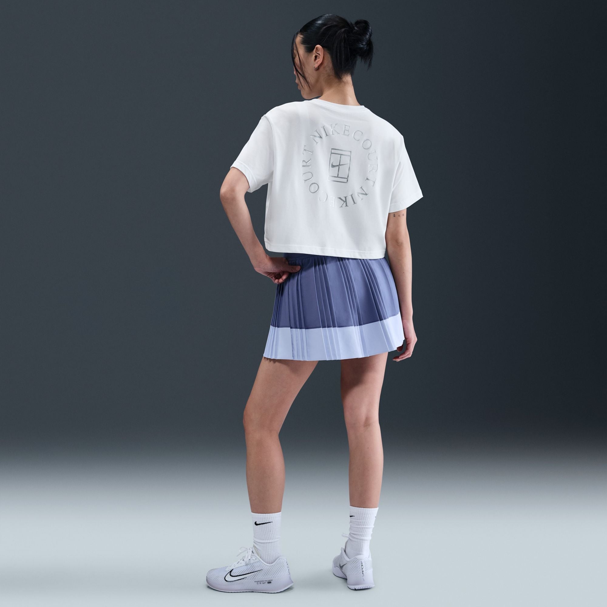 Nike Women's Dri-FIT Slam Short Sleeve Cropped Tennis T-Shirt