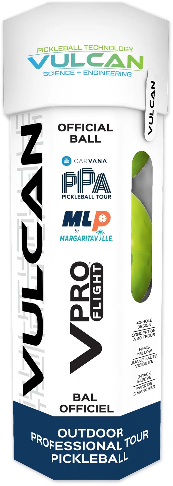 Vulcan VPRO FLIGHT Outdoor Pickleball - 3 Pack