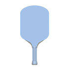 Honolulu Sword & Shield J2CR Extended Long Handle 16mm pickleball paddle side angle showing elongated grip and Aero Hybrid Plus shape
