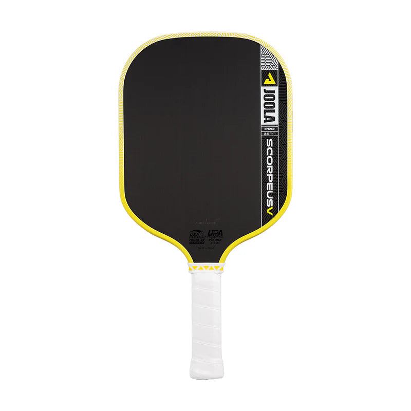JOOLA Scorpeus Pro V 16mm pickleball paddle front view – wide-body shape with KineticFrame technology and expanded sweet spot