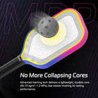 LUZZ Pro 4 Darkness Inferno pickleball paddle front view – all-black matte finish with MPP core and carbon fiber face