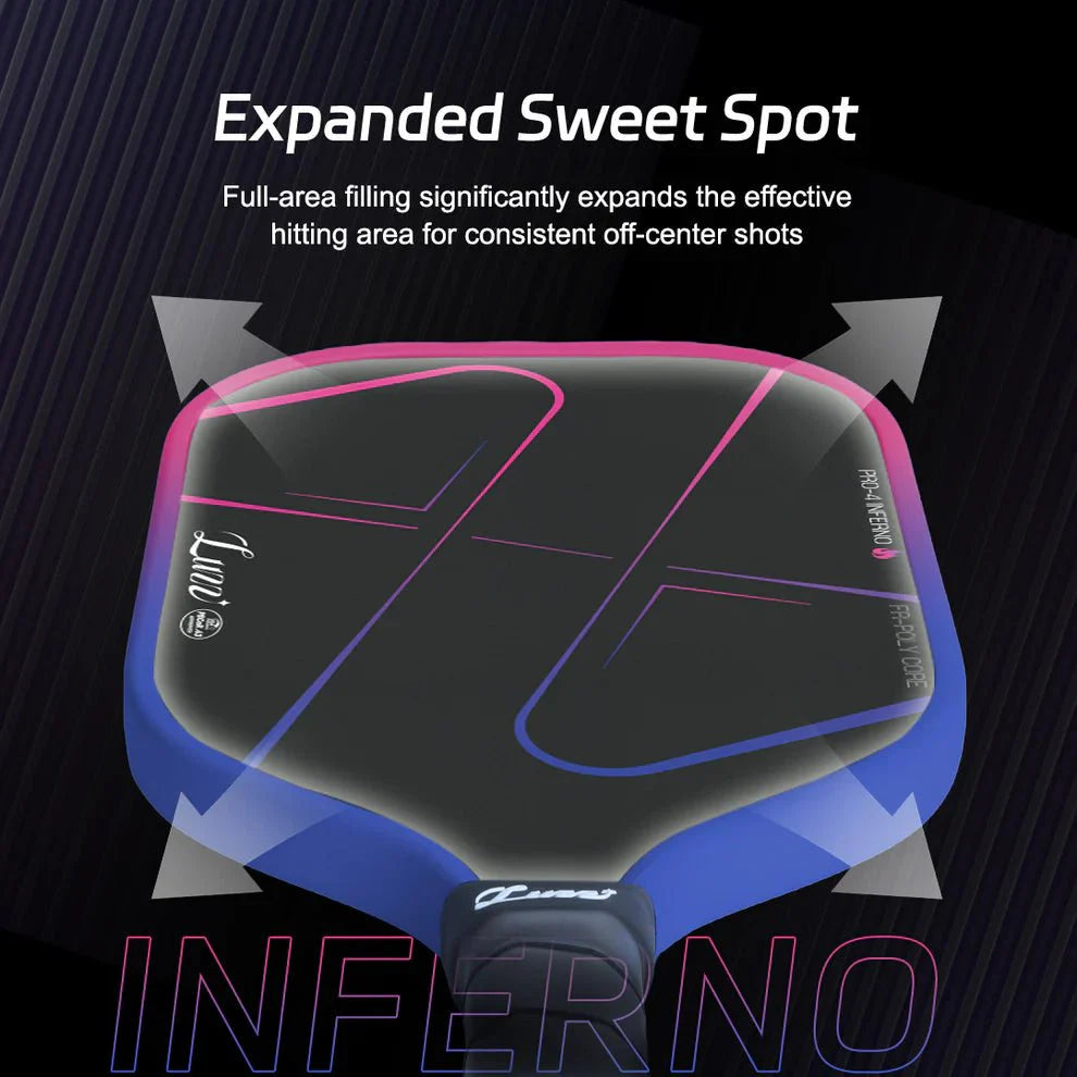 expanded sweet spot of luzz pro 4 darkness interno paddle