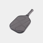 Side angle of LUZZ Pro 4 Darkness Inferno 16mm paddle showing elongated shape and grip