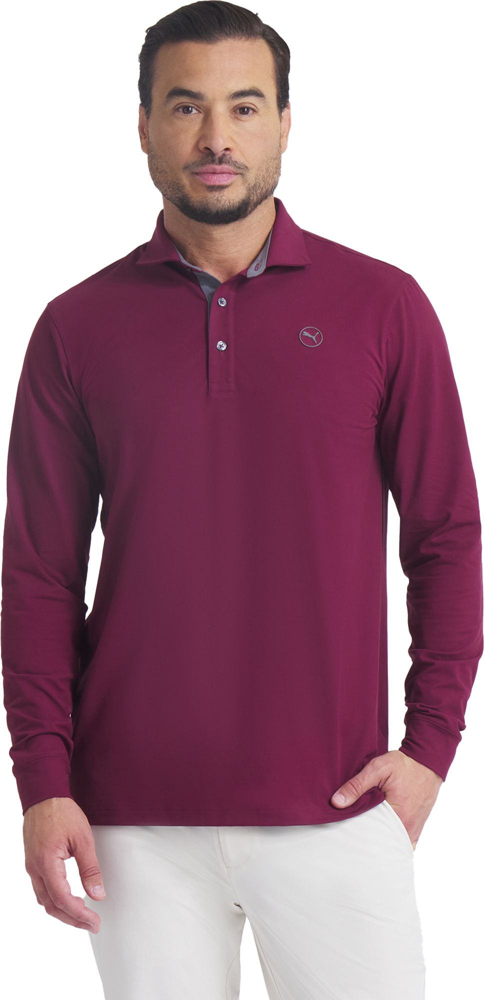 PUMA Men's CLOUDSPUN Long Sleeve Midweight Golf Polo
