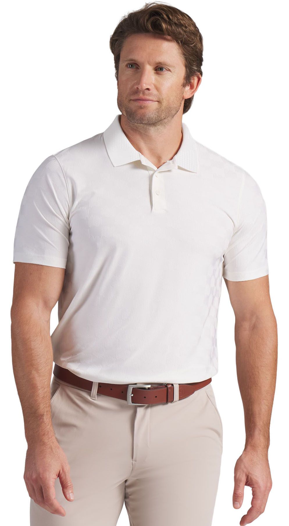 PUMA Men's MATTR Check Jacquard Golf Polo