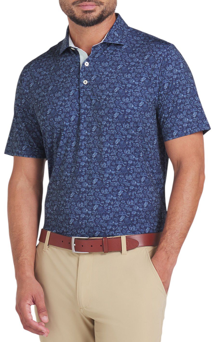 PUMA Men's MATTR Peach Stand Golf Polo