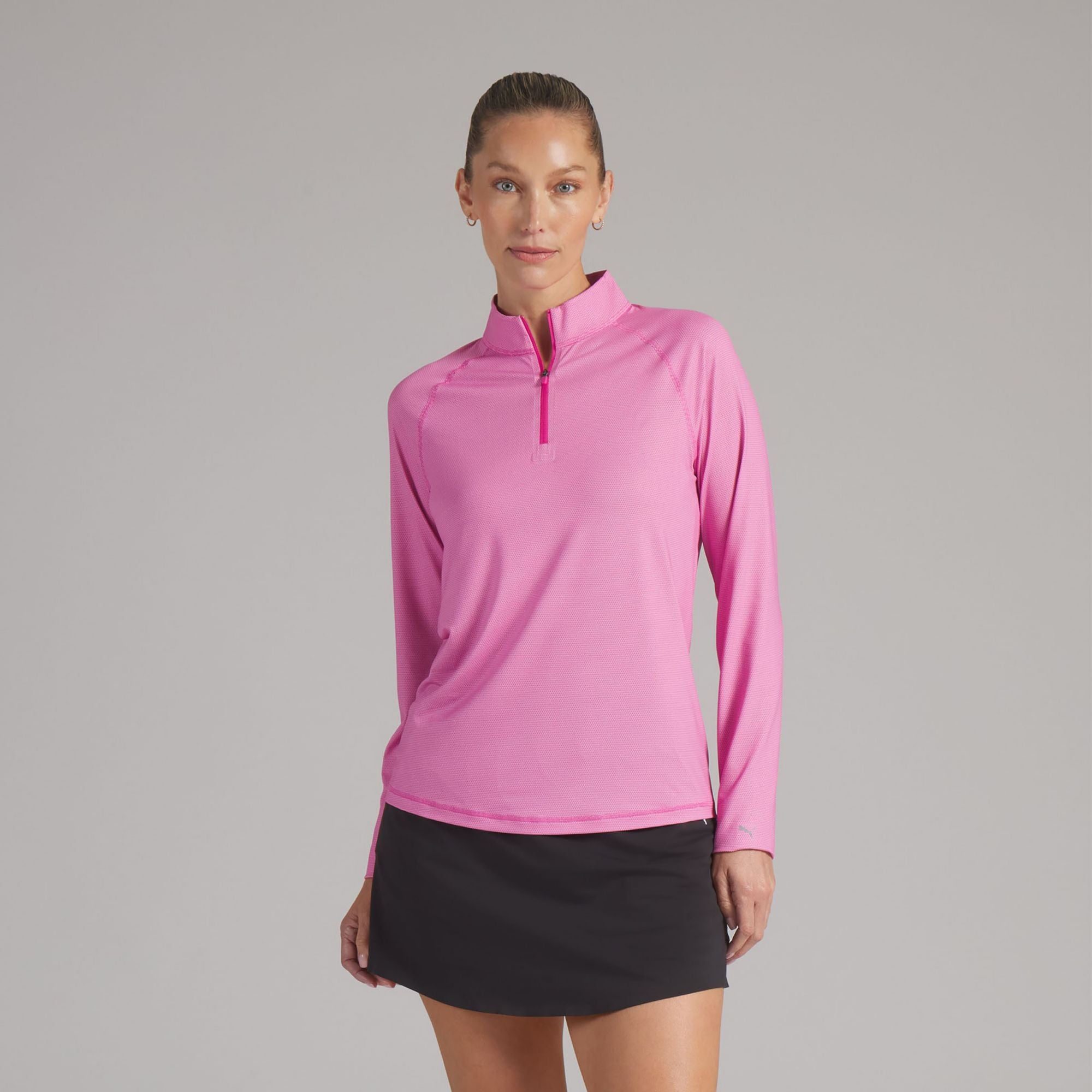 PUMA Women's UV Birdseye ¼ Zip Long Sleeve Golf Shirt